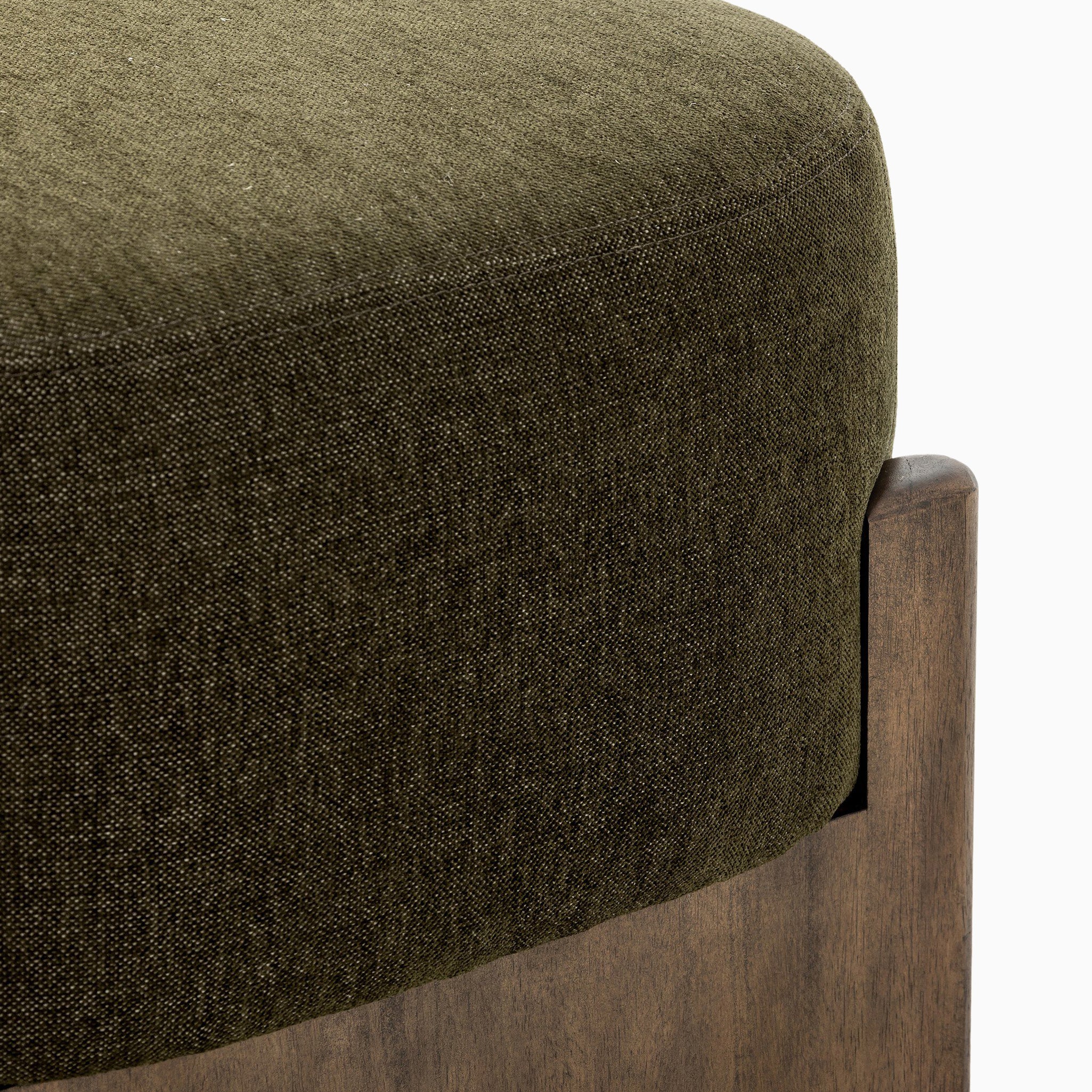 Amira Accent Stool in Sutton Olive