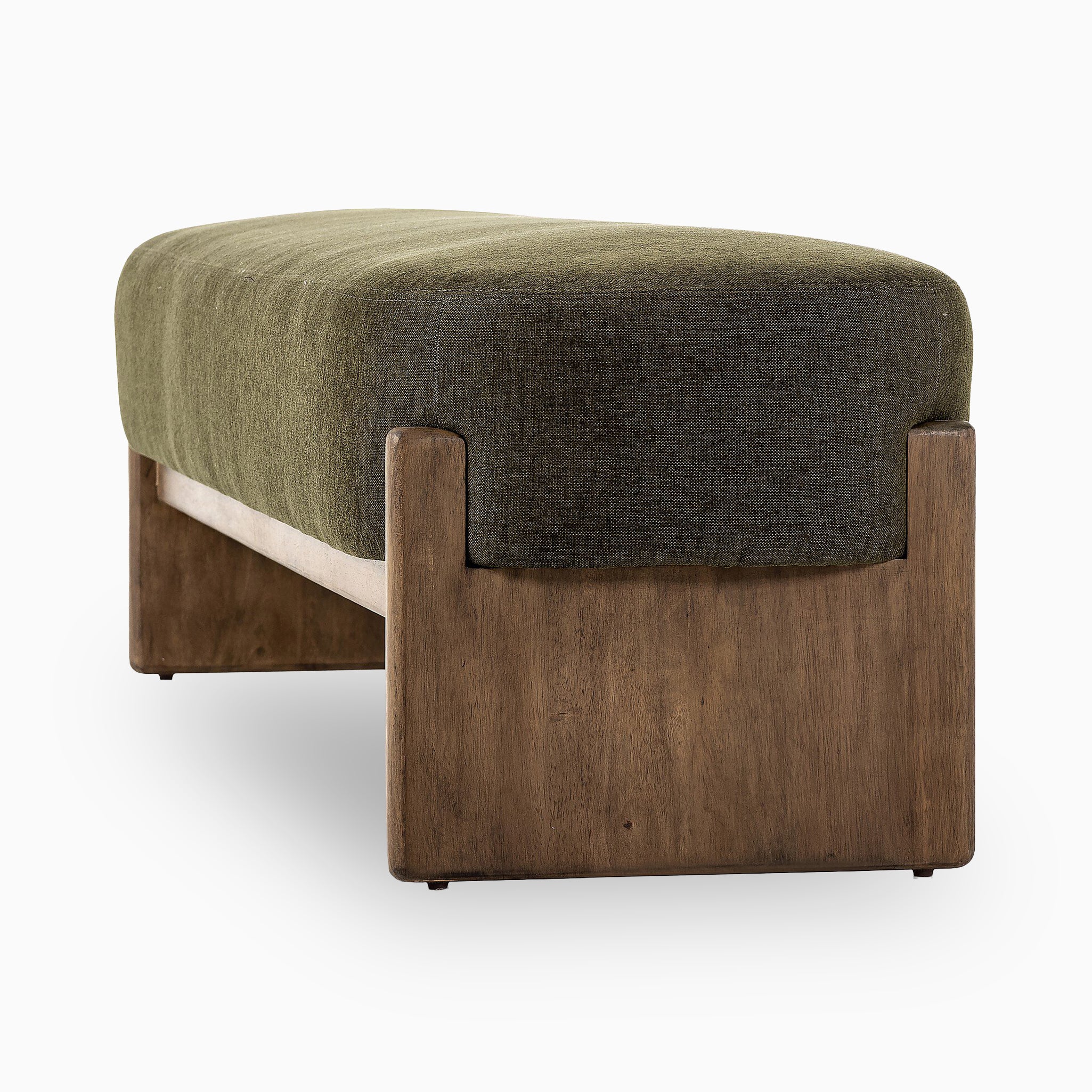 Amira Accent Bench in Sutton Olive, 75"