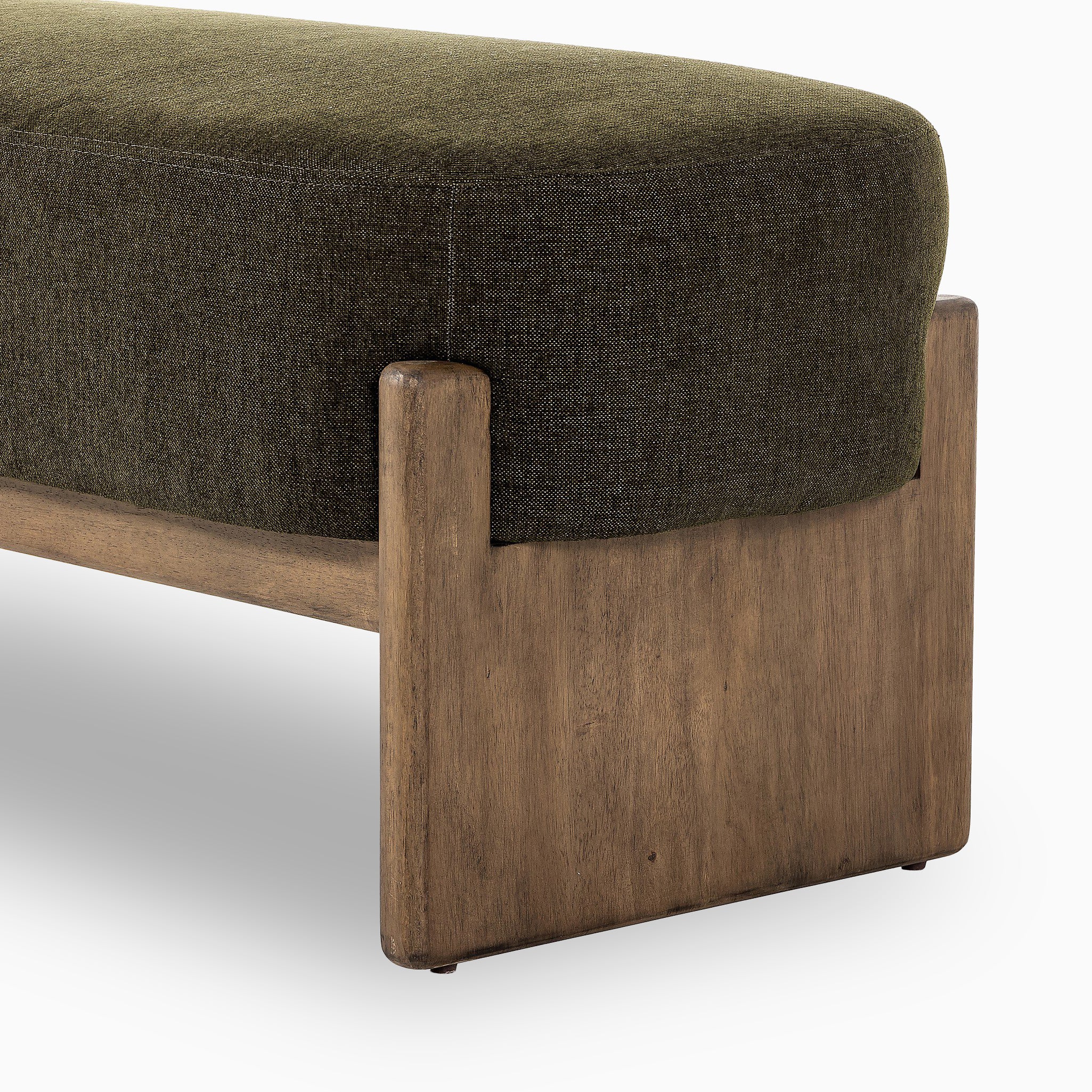 Amira Accent Bench in Sutton Olive, 75"