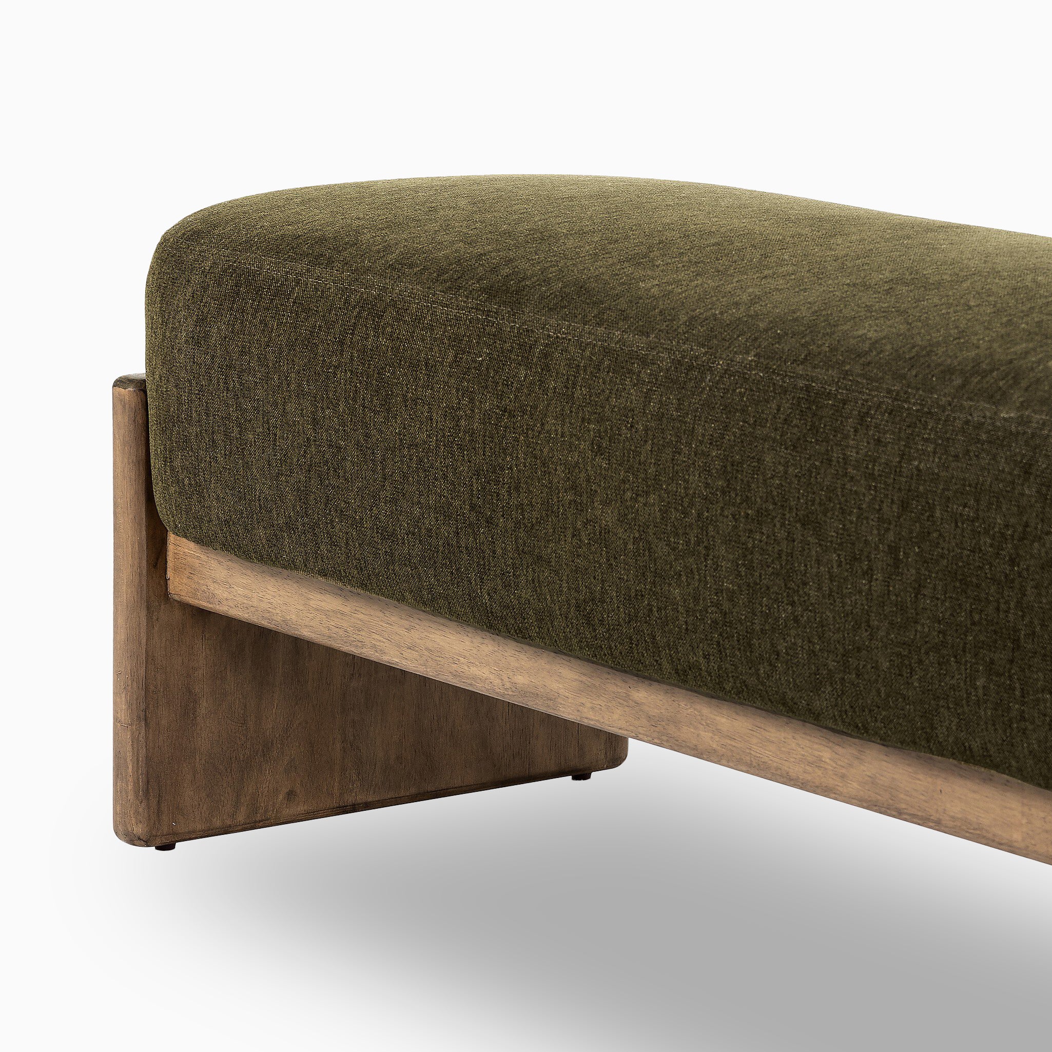 Amira Accent Bench in Sutton Olive, 75"