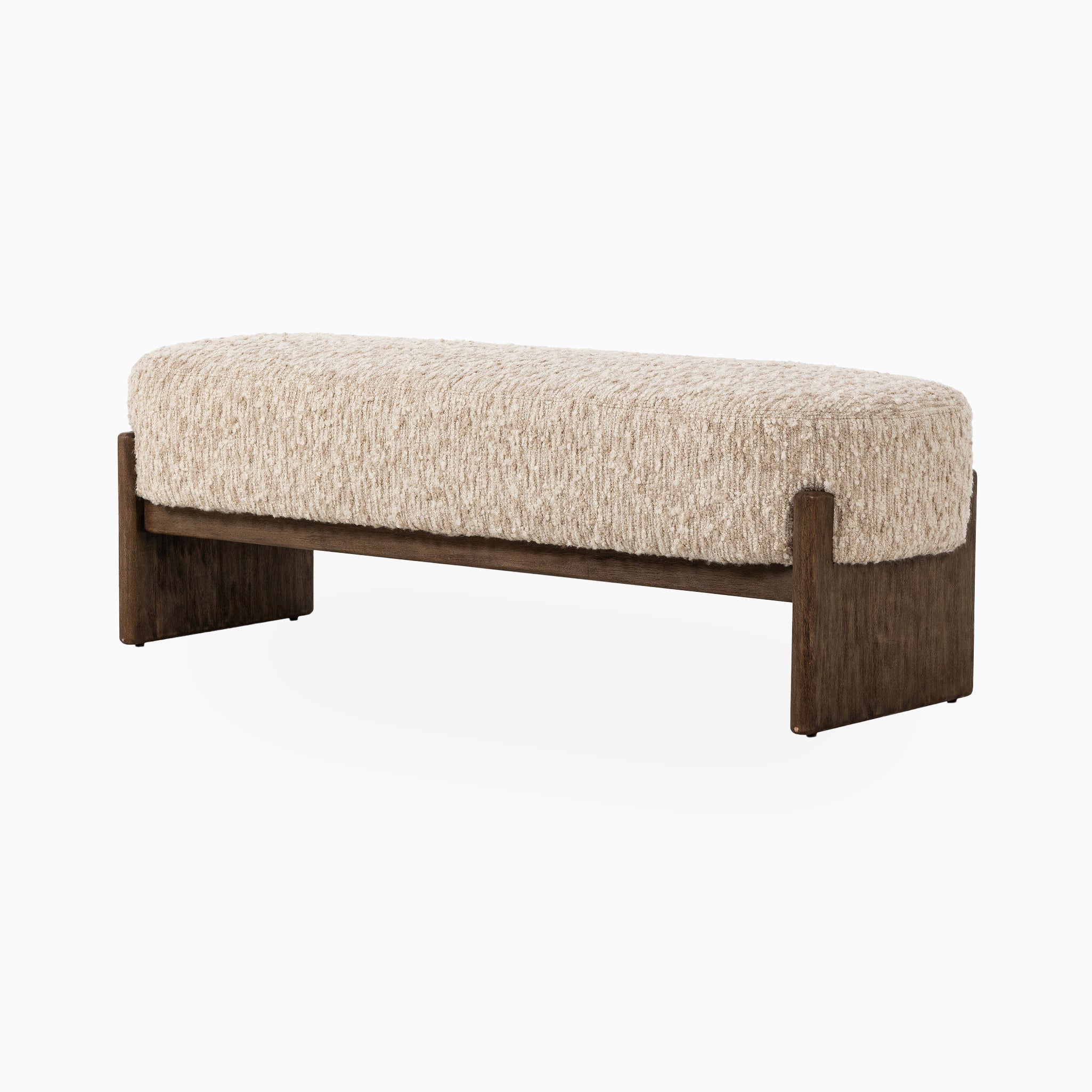 Amira Accent Bench in Solema Cream, 60"