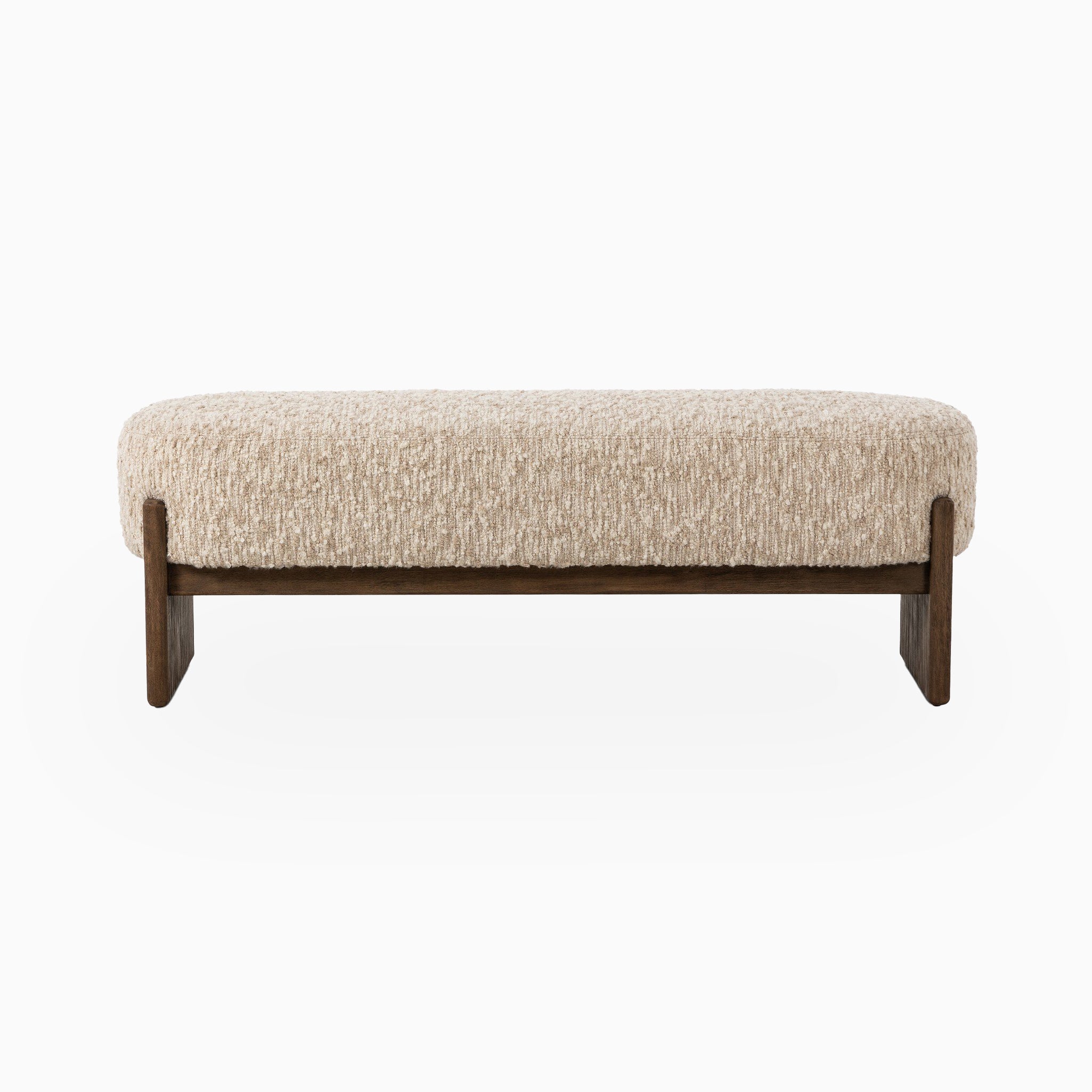Amira Accent Bench in Solema Cream, 60"