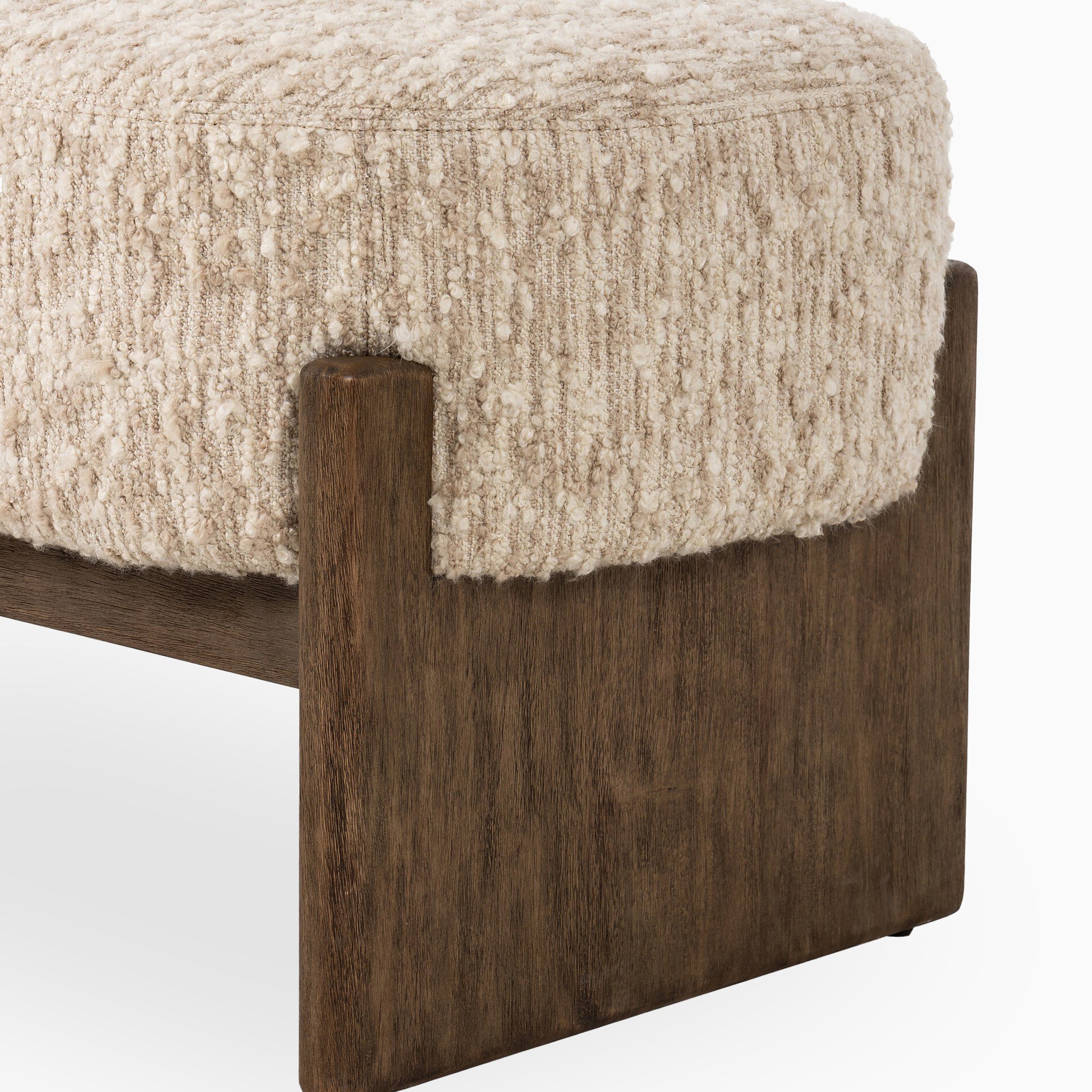 Amira Accent Bench in Solema Cream, 60"