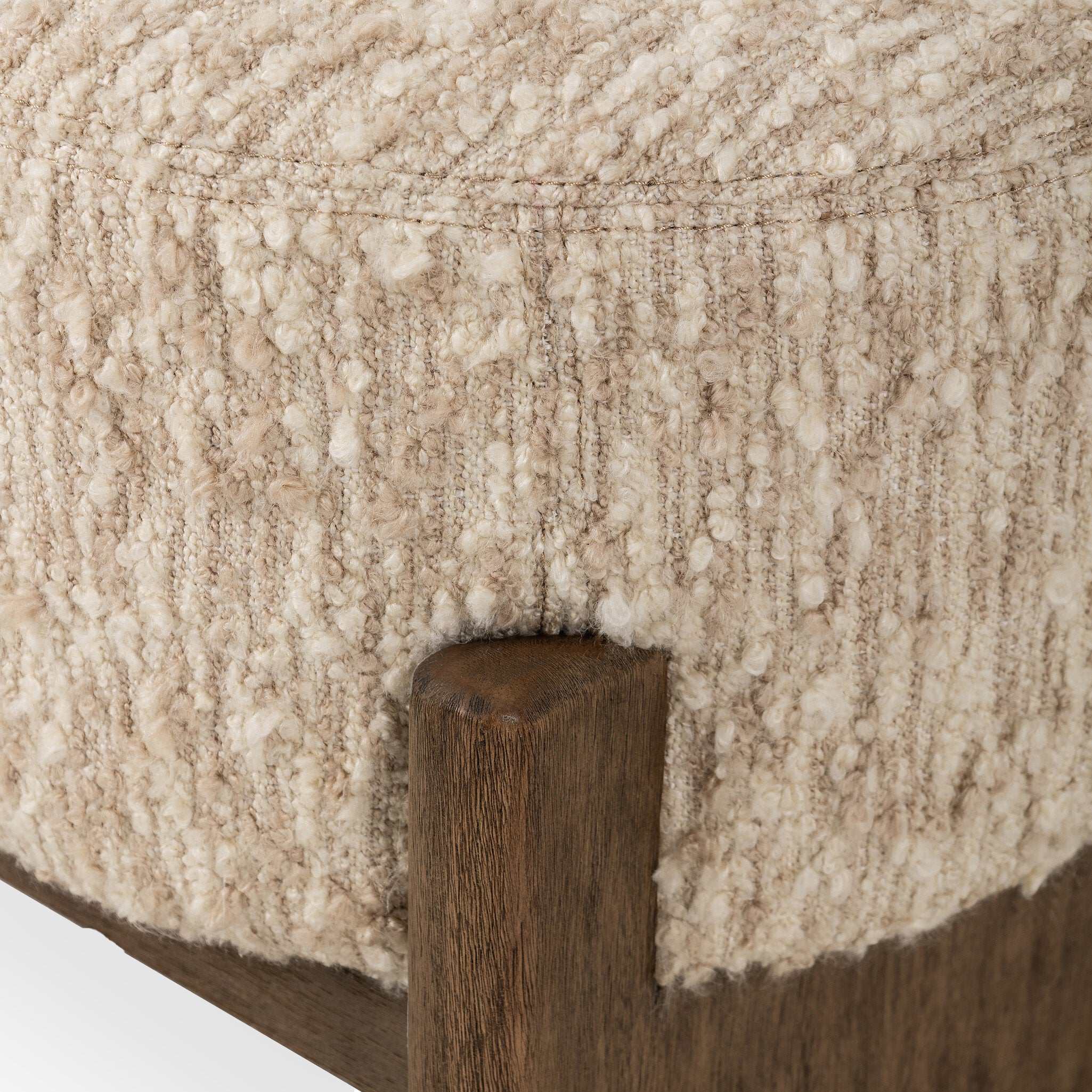 Amira Accent Bench in Solema Cream, 60"