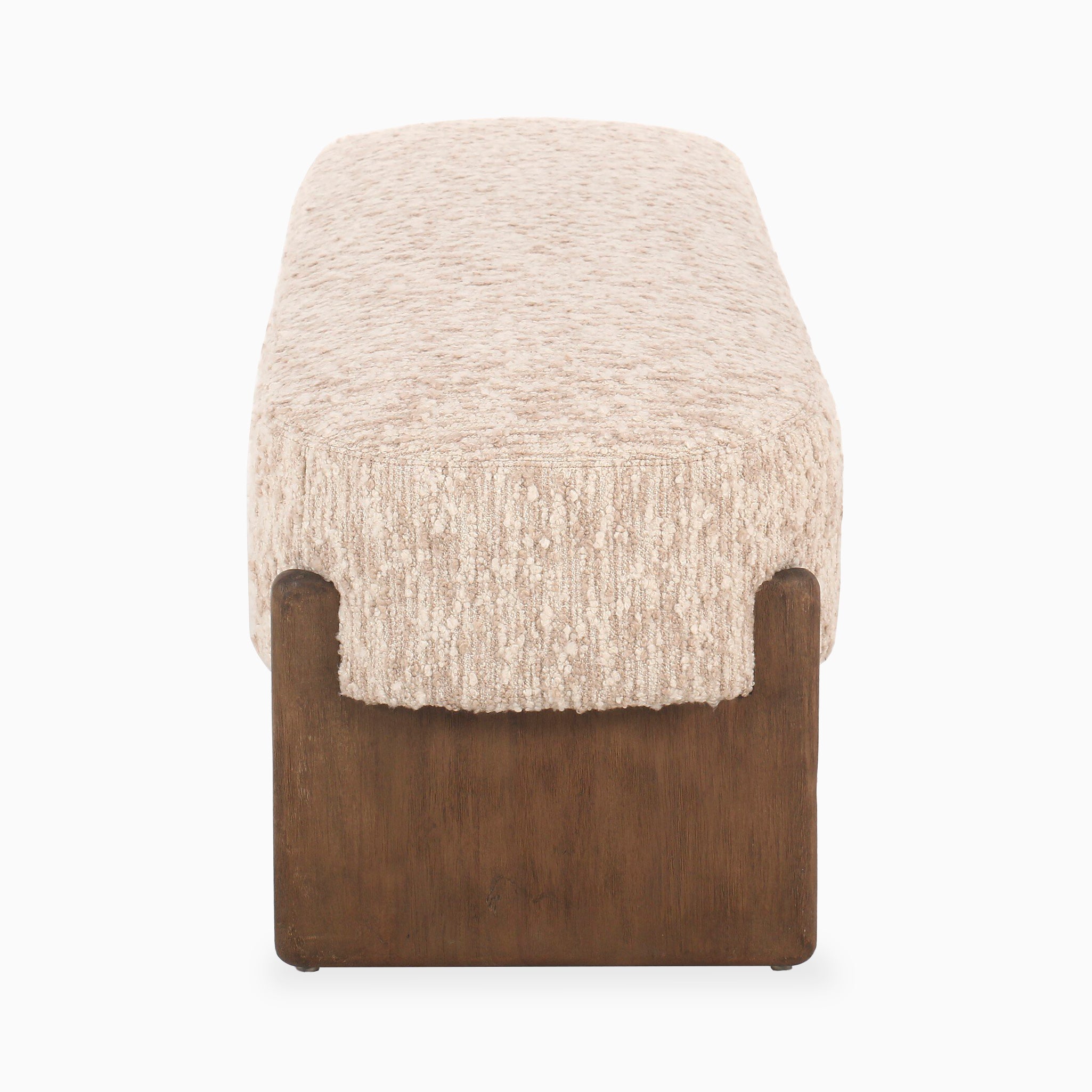 Amira Accent Bench in Solema Cream, 75.5"
