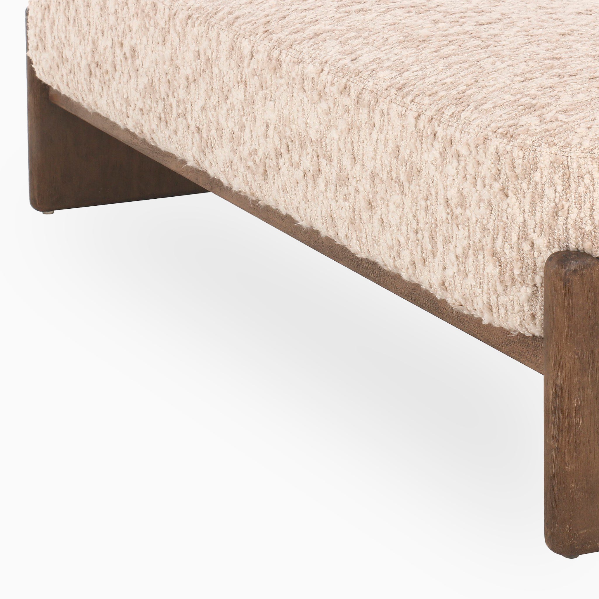 Amira Accent Bench in Solema Cream, 75.5"