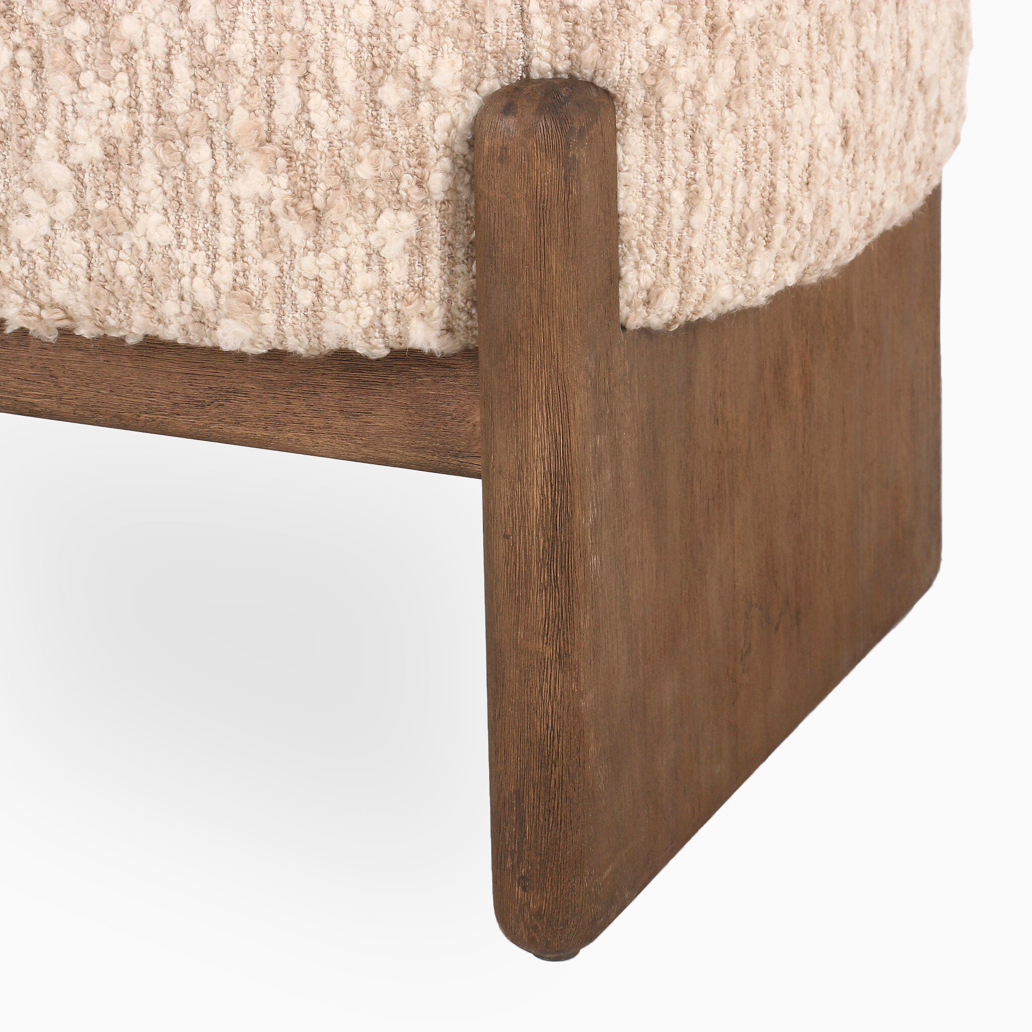Amira Accent Bench in Solema Cream, 75.5"