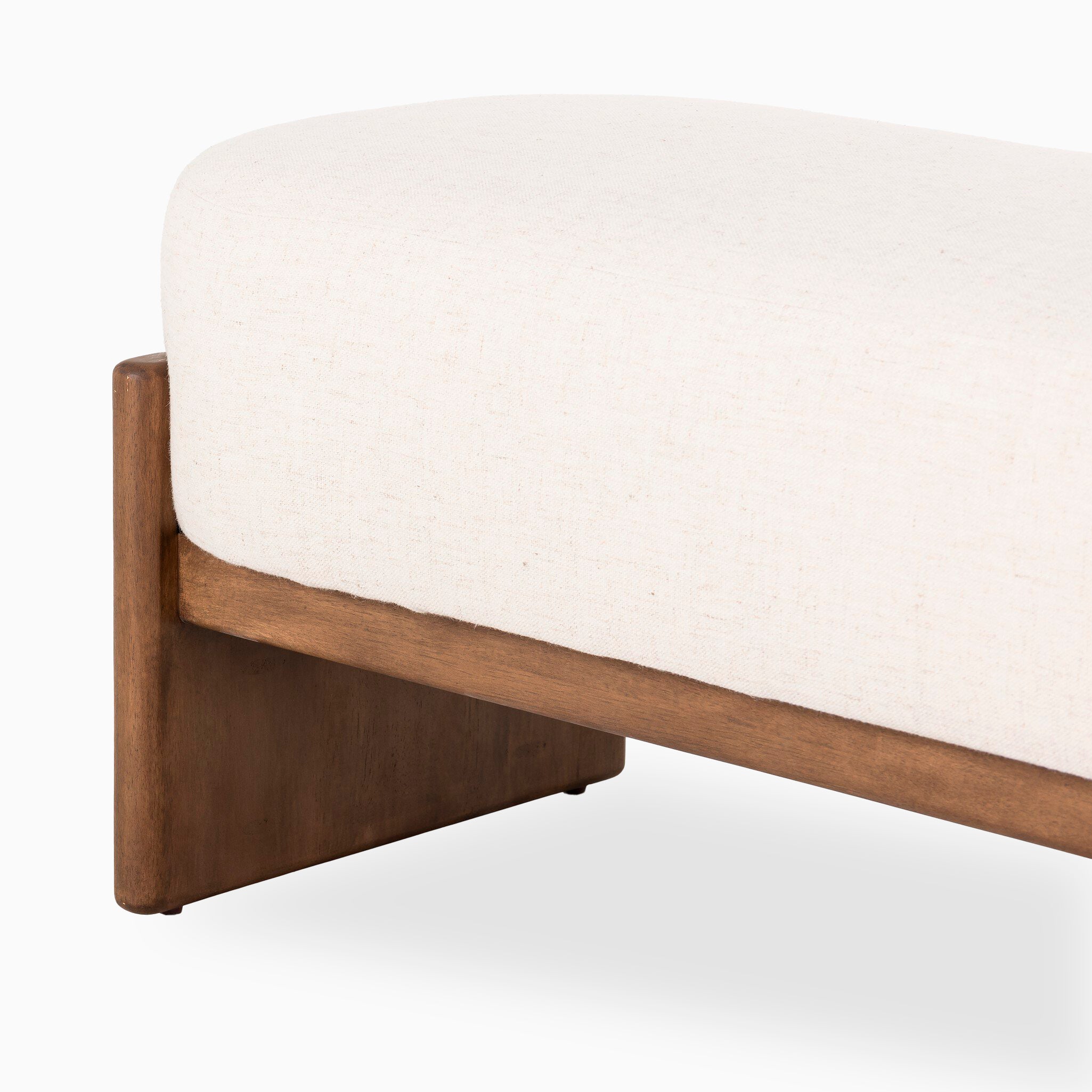 Amira Accent Bench in Alcala Cream, 75.5"