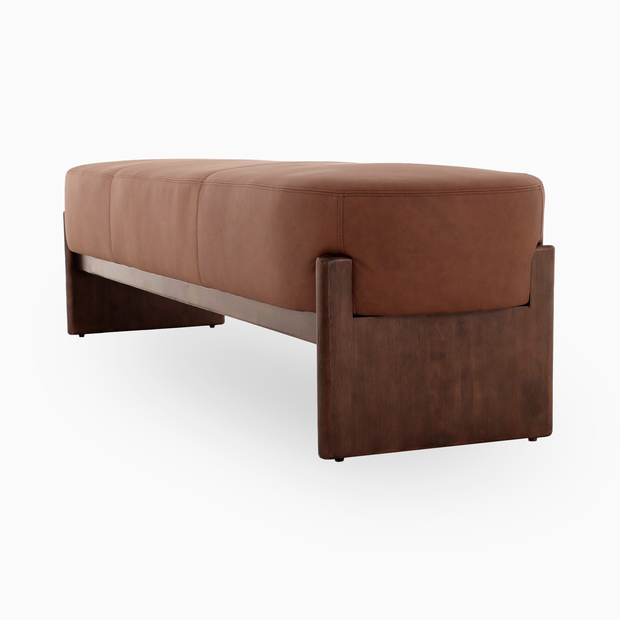 Amira Accent Bench in Maestro Cigar, 75.5"