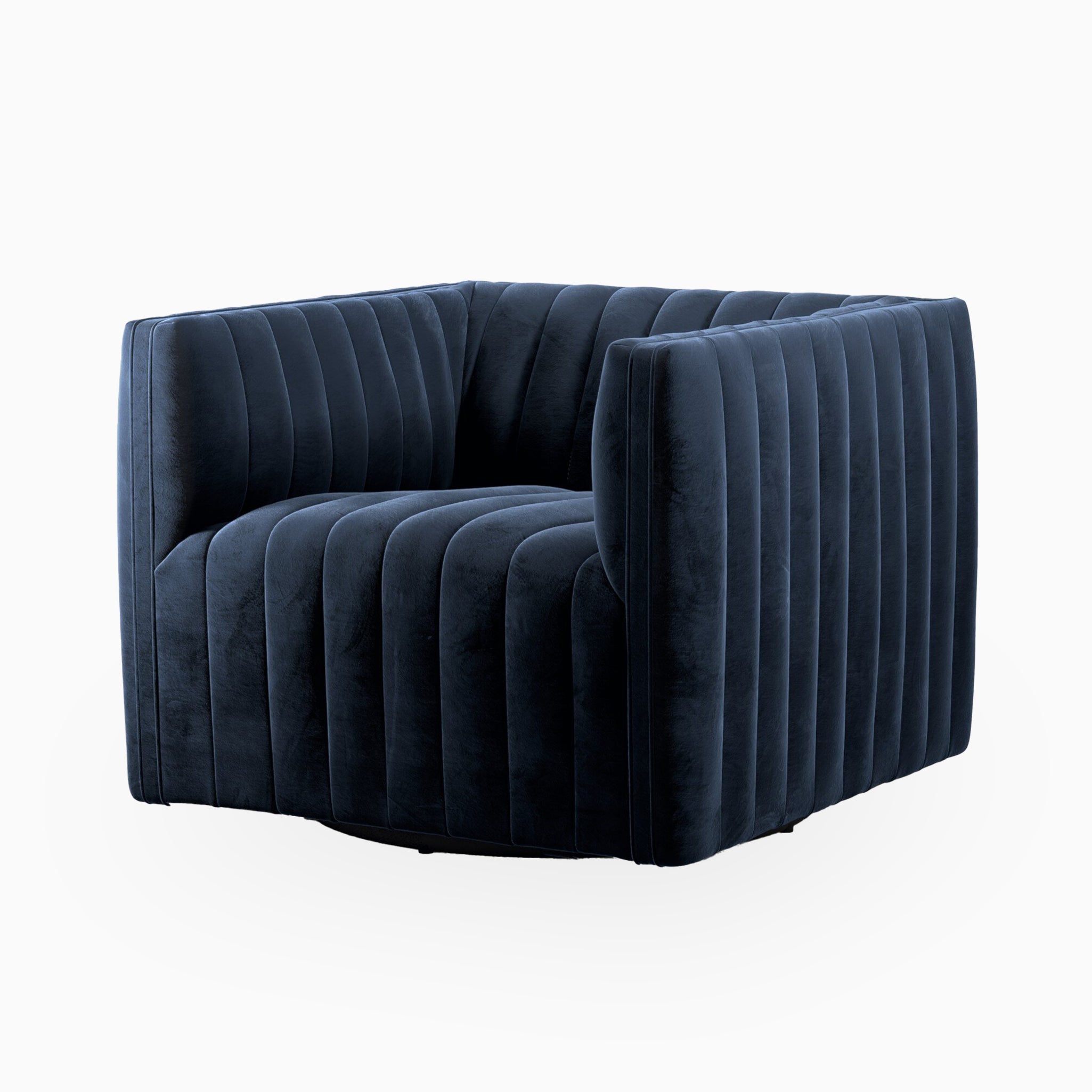 Mercer Swivel Chair in Sapphire Navy
