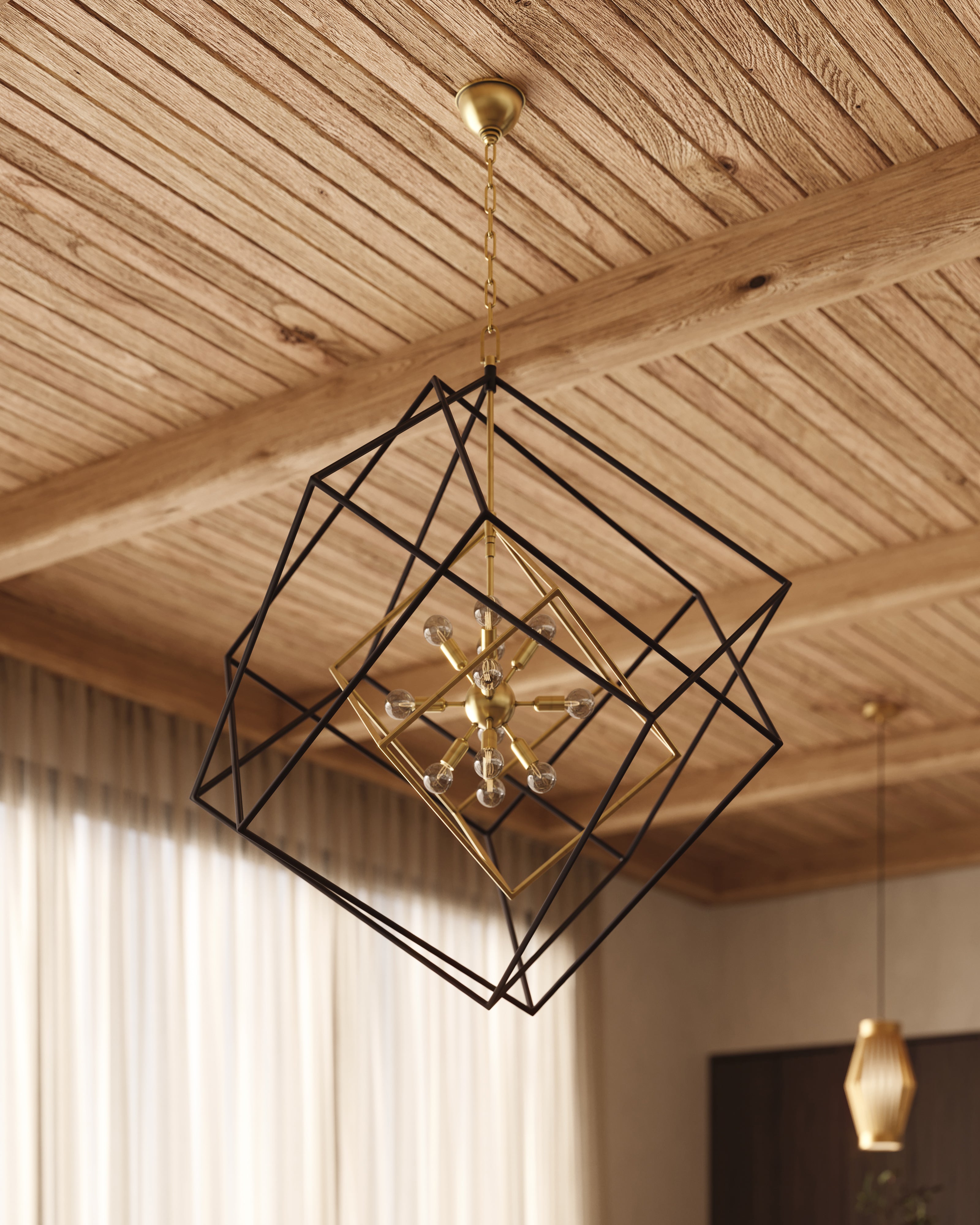 Osborne 34" Chandelier in Aged Brass
