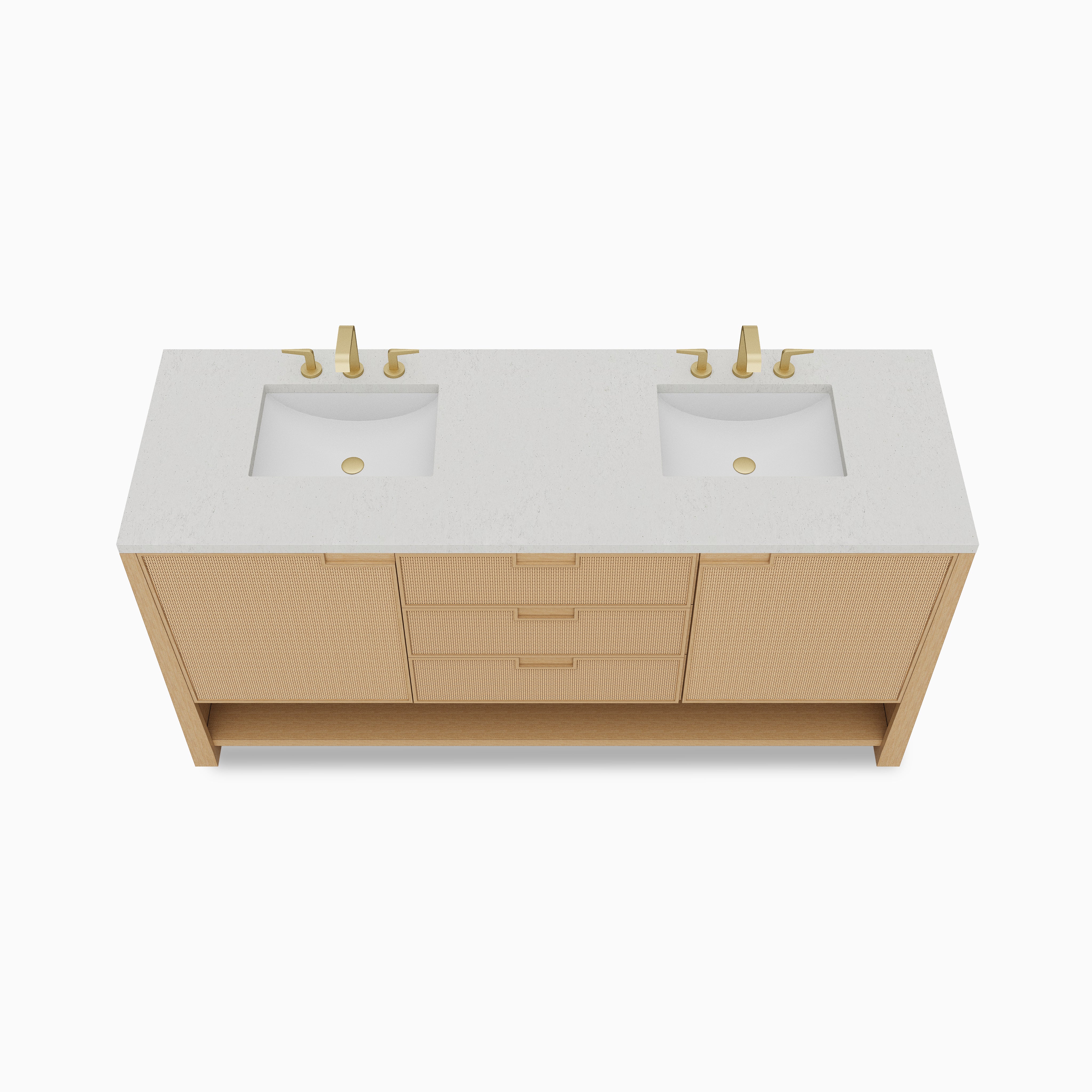 Delilah 72" Double Vanity in Seaside Oak with 3 cm Lime Delight Quartz Top