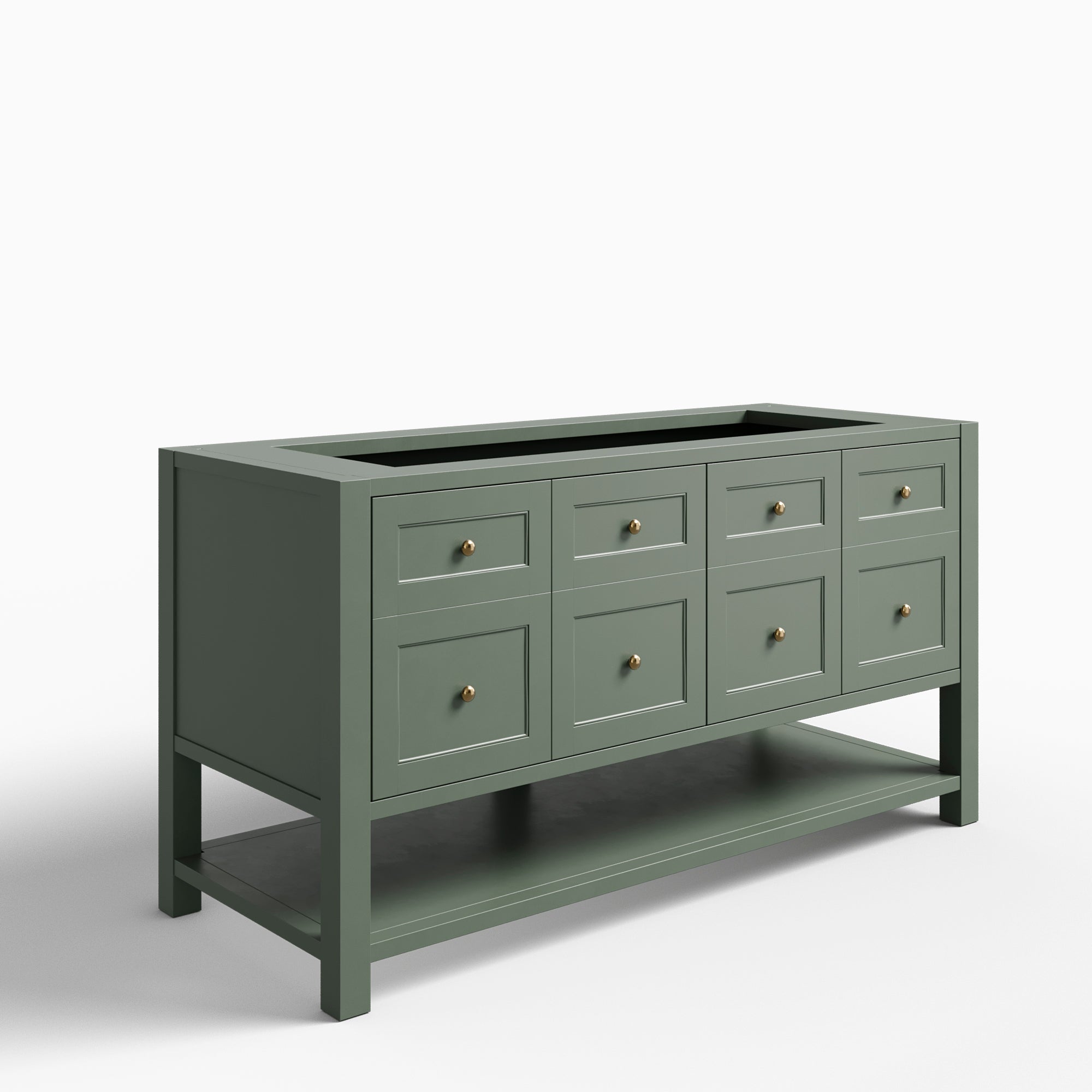 Bridgette 60" Double Vanity in Smokey Celadon