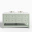 Bridgette 60" Double Vanity in Smokey Celadon with 3 cm Eternal Jasmine Pearl Quartz Top