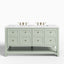 Bridgette 60" Double Vanity in Smokey Celadon with 3 cm Ethereal Noctis Quartz Top