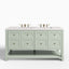 Bridgette 60" Double Vanity in Smokey Celadon with 3 cm Victorian Silver Quartz Top