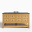 Bridgette 60" Single Vanity in Light Natural Oak with 3 cm Charcoal Soapstone Quartz Top