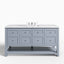 Bridgette 60" Single Vanity in Serenity Blue with 3 cm Carrara Marble Top