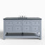 Bridgette 60" Single Vanity in Serenity Blue with 3 cm Charcoal Soapstone Quartz Top