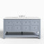 Bridgette 60" Single Vanity in Serenity Blue with 3 cm Eternal Jasmine Pearl Quartz Top