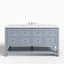 Bridgette 60" Single Vanity in Serenity Blue with 3 cm Ethereal Noctis Quartz Top