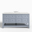 Bridgette 60" Single Vanity in Serenity Blue with 3 cm Lime Delight Quartz Top