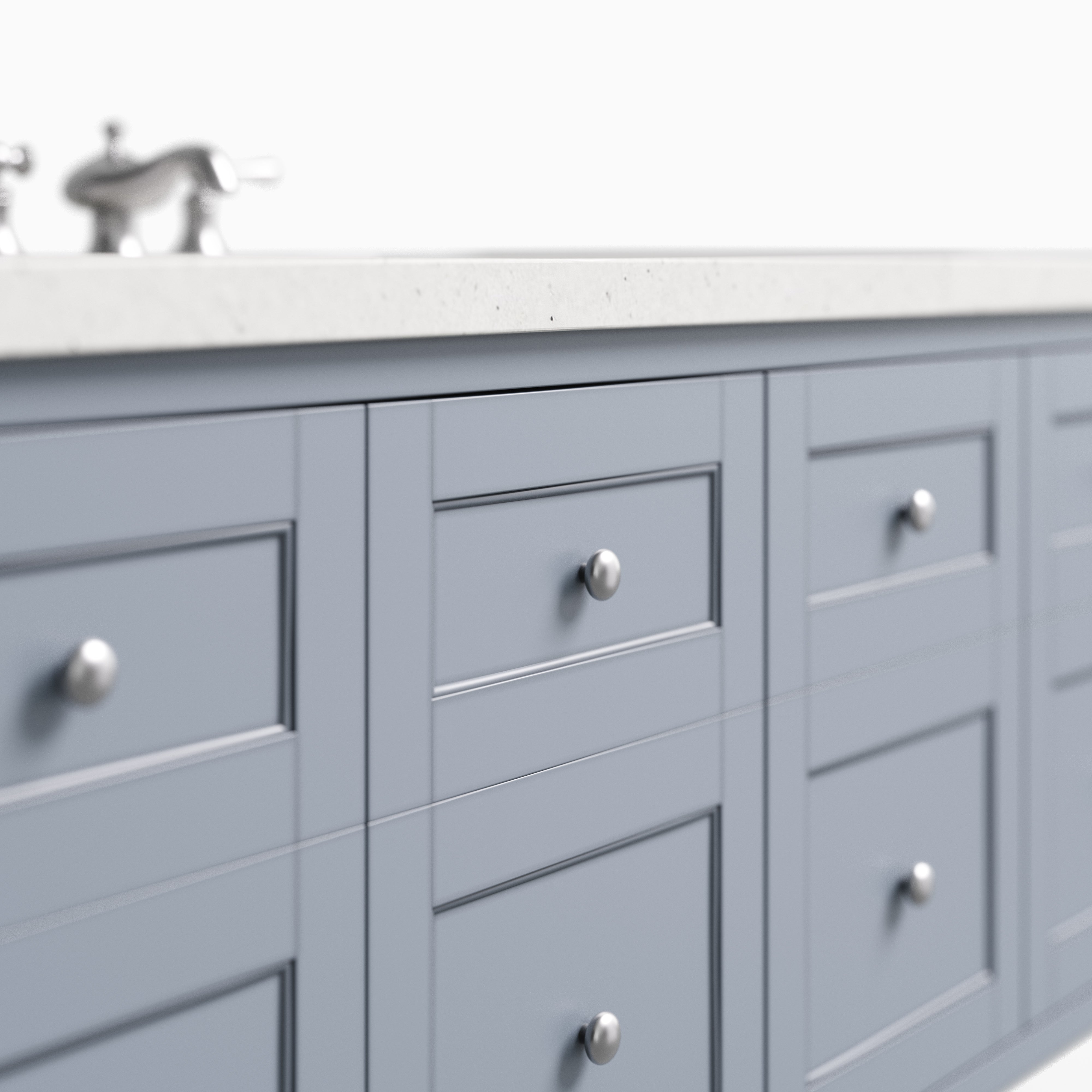 Bridgette 60" Single Vanity in Serenity Blue with 3 cm Lime Delight Quartz Top