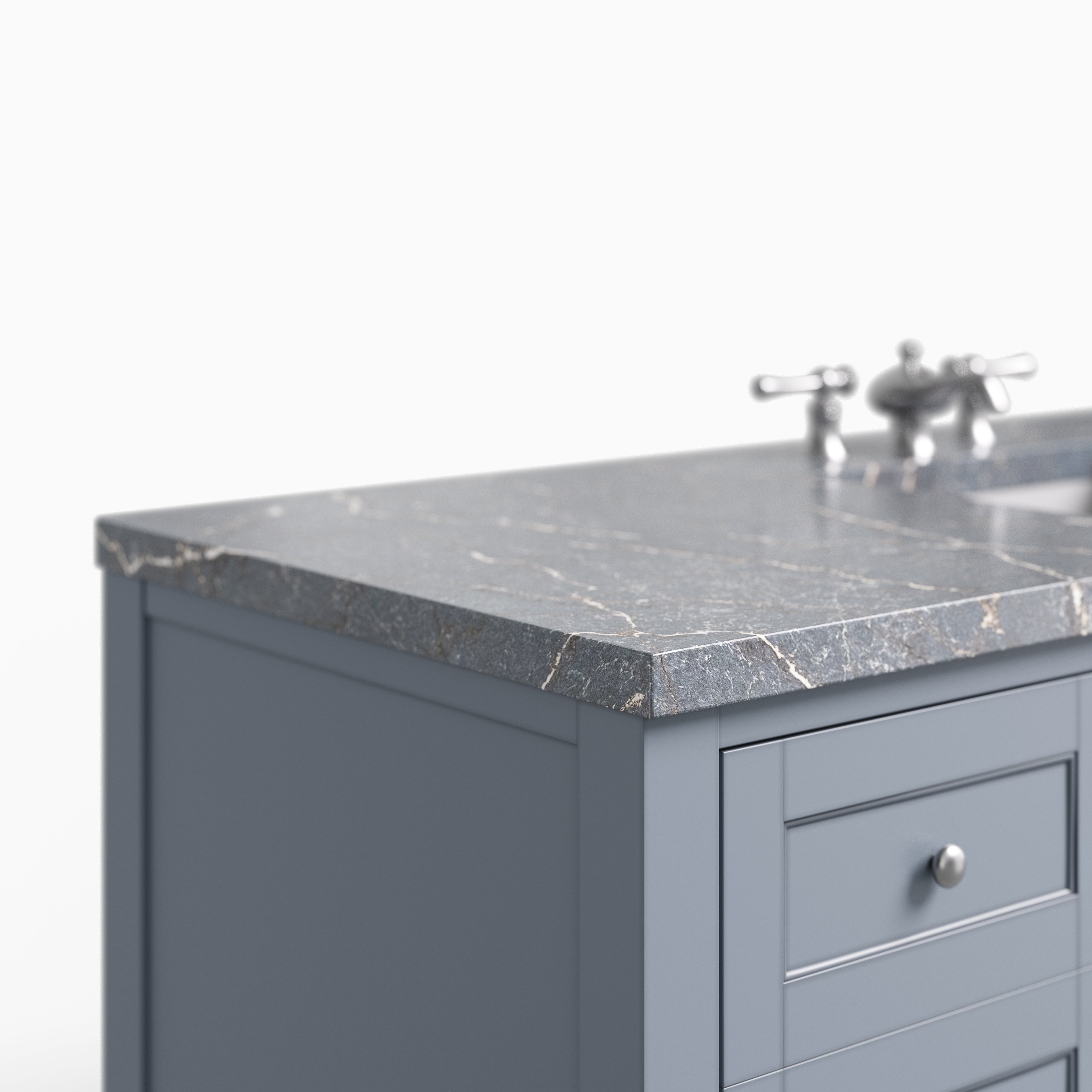 Bridgette 60" Single Vanity in Serenity Blue with 3 cm Parisien Bleu Quartz Top