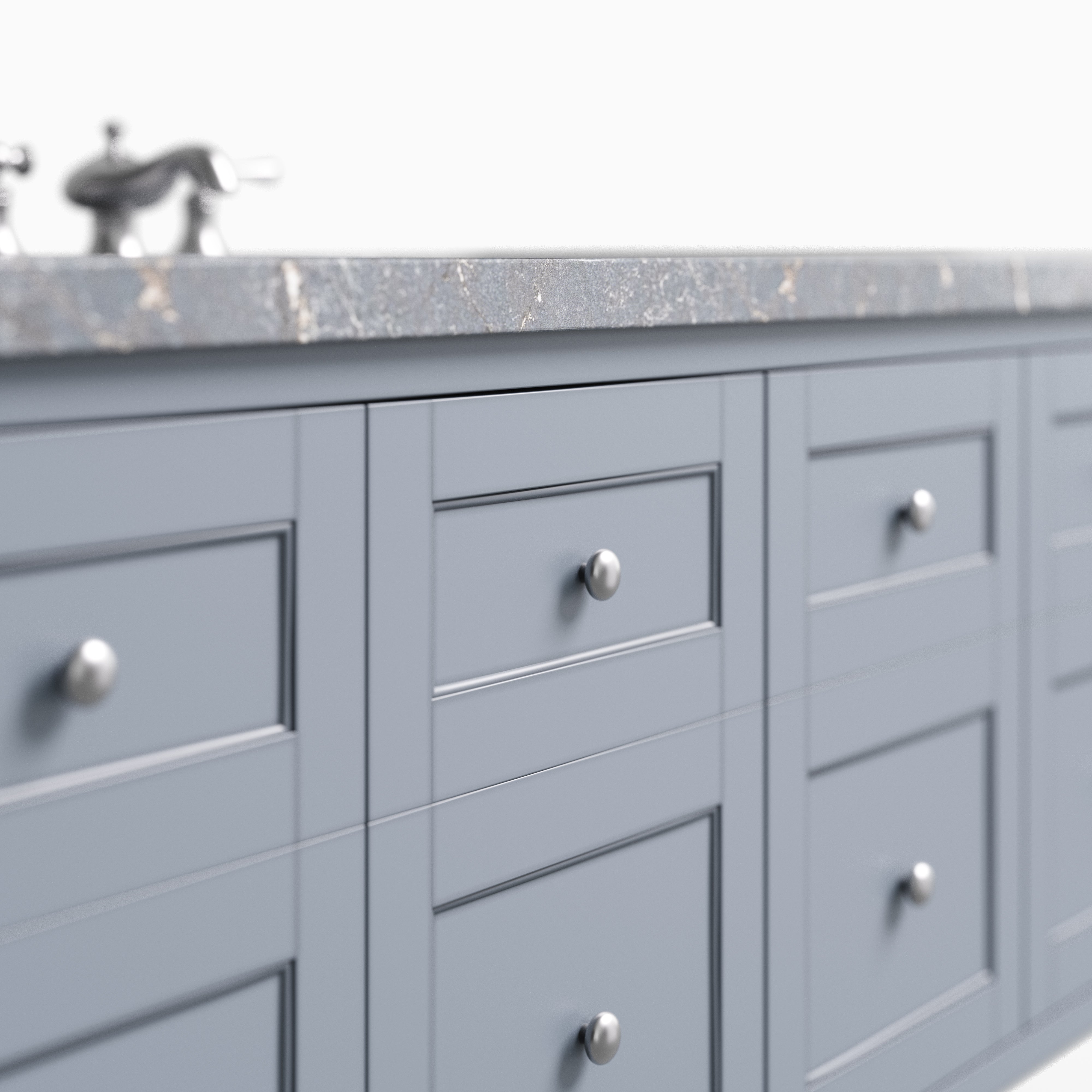 Bridgette 60" Single Vanity in Serenity Blue with 3 cm Parisien Bleu Quartz Top