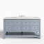 Bridgette 60" Single Vanity in Serenity Blue with 3 cm Victorian Silver Quartz Top
