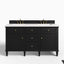 Elodie 60" Double Vanity in Black Onyx with 3 cm Lime Delight Quartz Top