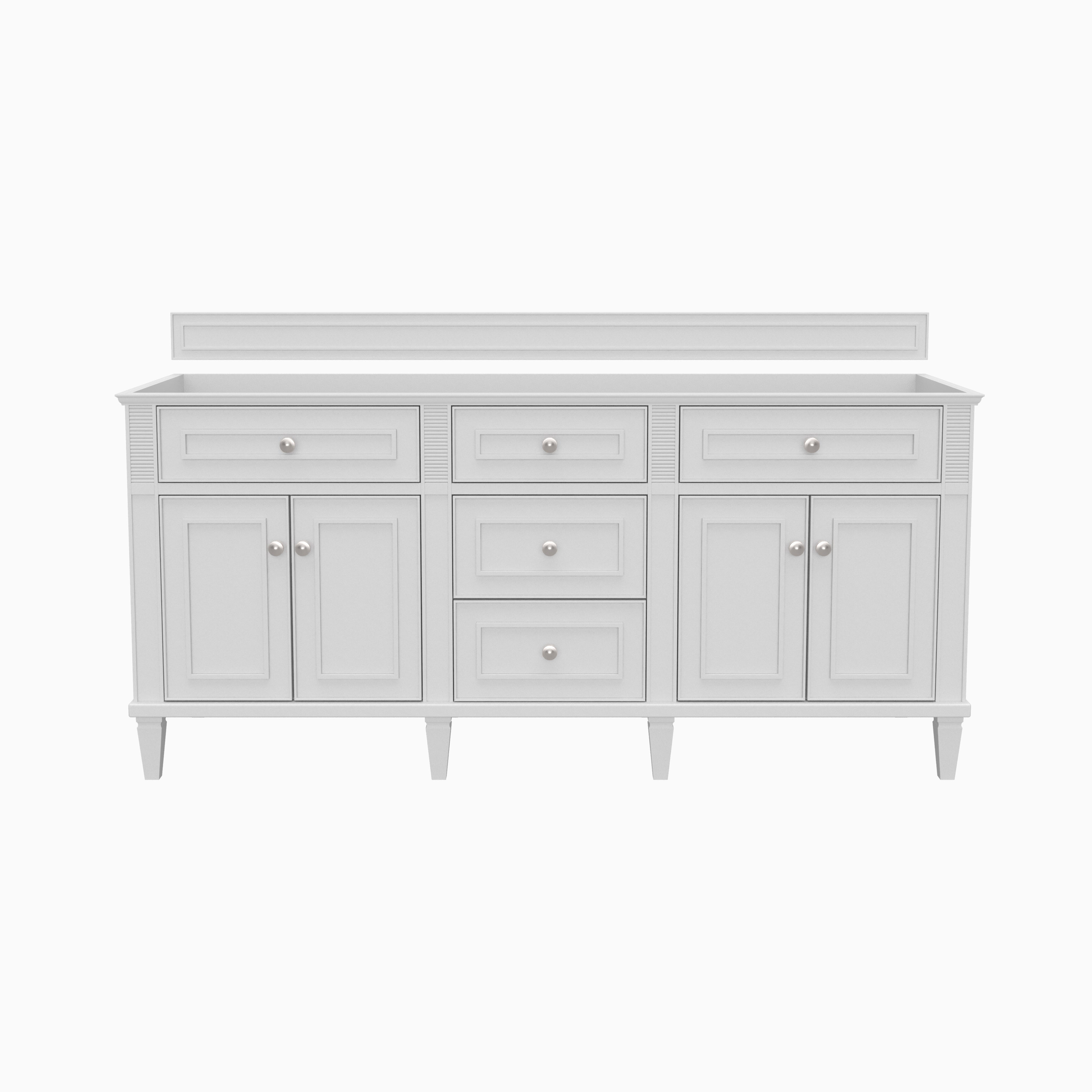 Elodie 72" Double Vanity in Bright White