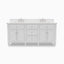 Elodie 72" Double Vanity in Bright White with 3 cm Eternal Jasmine Pearl Quartz Top