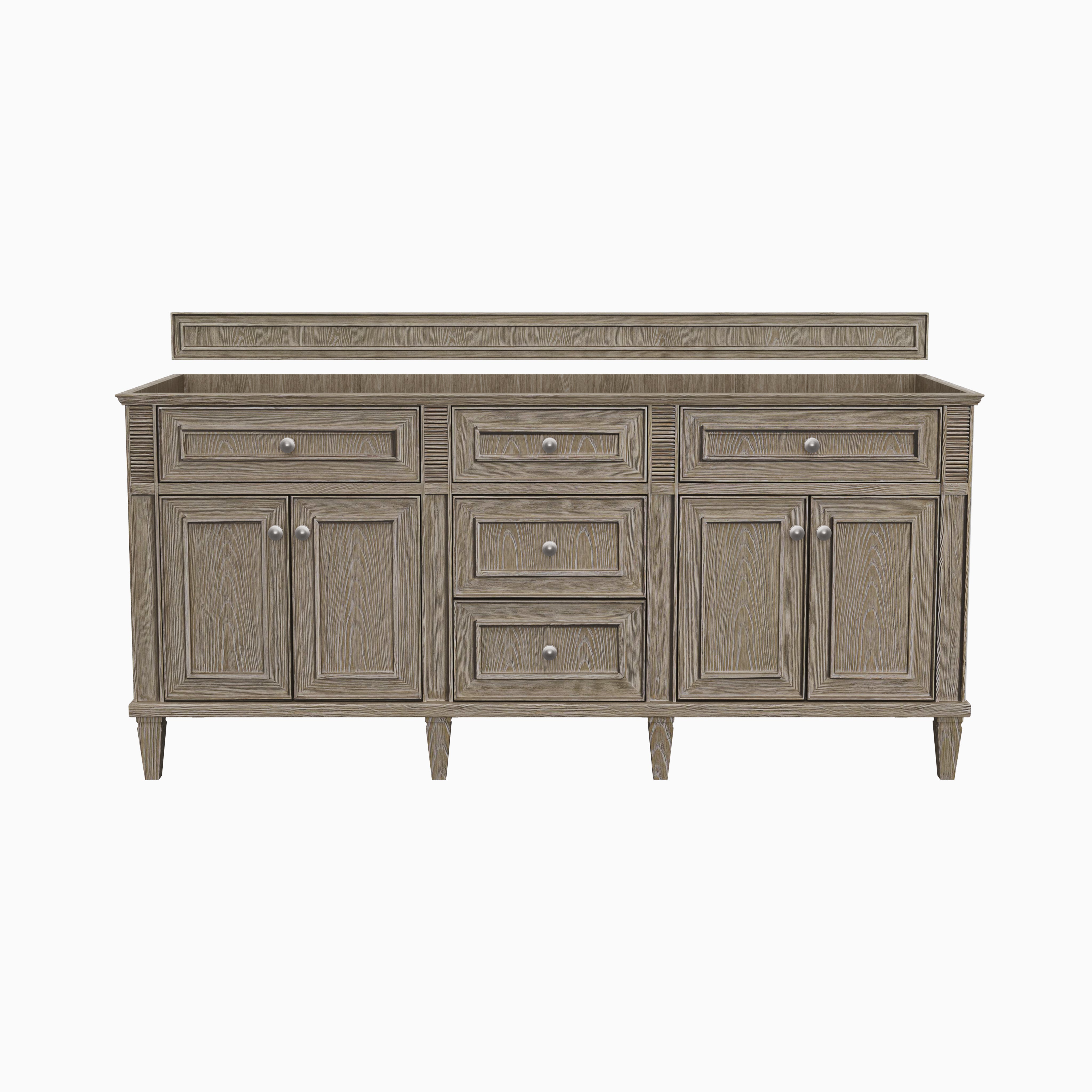 Elodie 72" Double Vanity in Whitewashed Oak