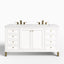 Janelle 60" Double Vanity in Glossy White with 3 cm Eternal Jasmine Pearl Silestone Top
