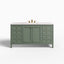 Janelle 60" Single Vanity in Smokey Celadon with 3 cm Victorian Silver Silestone Top