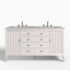 Sasha 60" Double Vanity in Bright White with 3 cm Eternal Jasmine Pearl Quartz Top