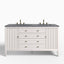 Sasha 60" Double Vanity in Bright White with 3 cm Parisien Bleu Quartz Top