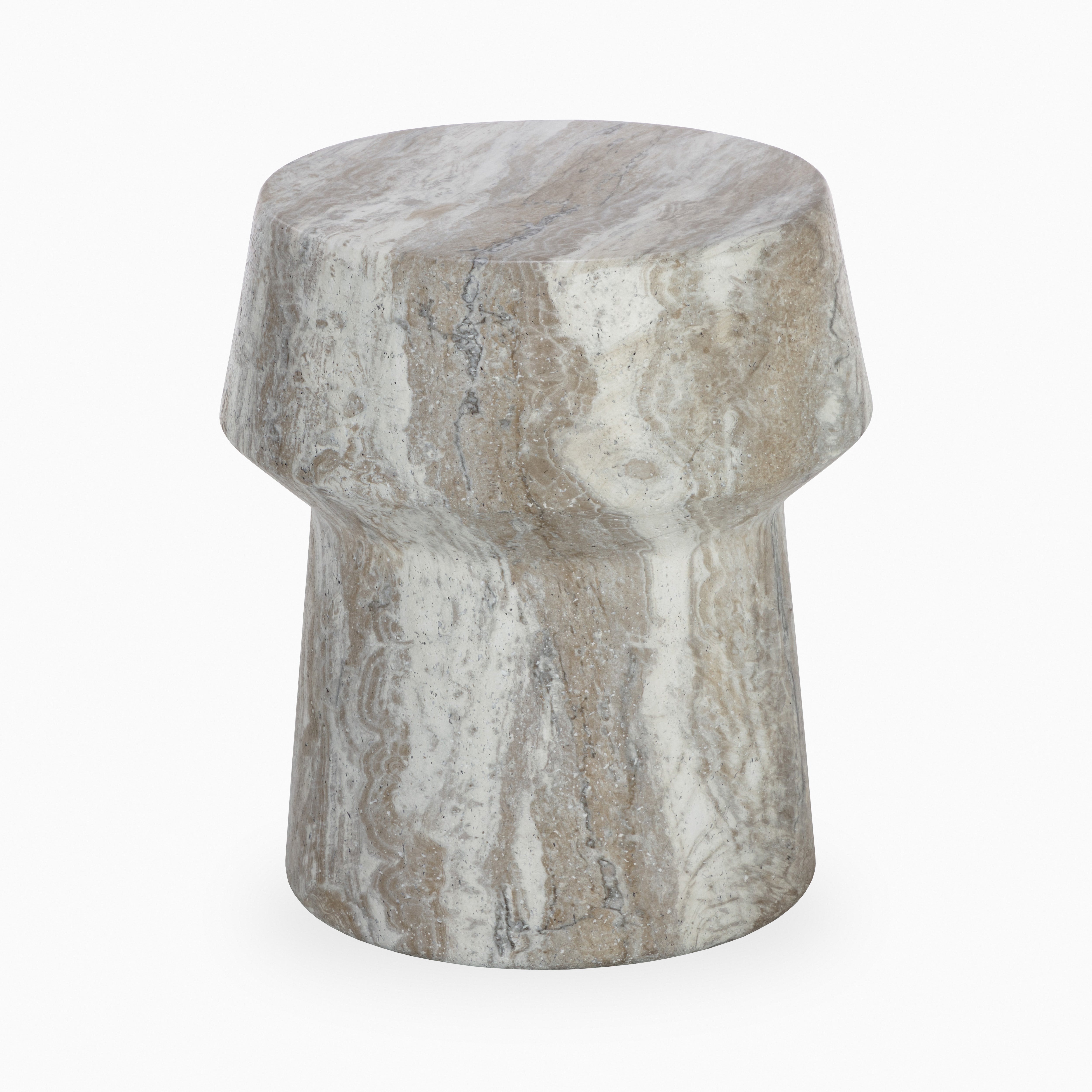 Elise Outdoor End Table in Taupe