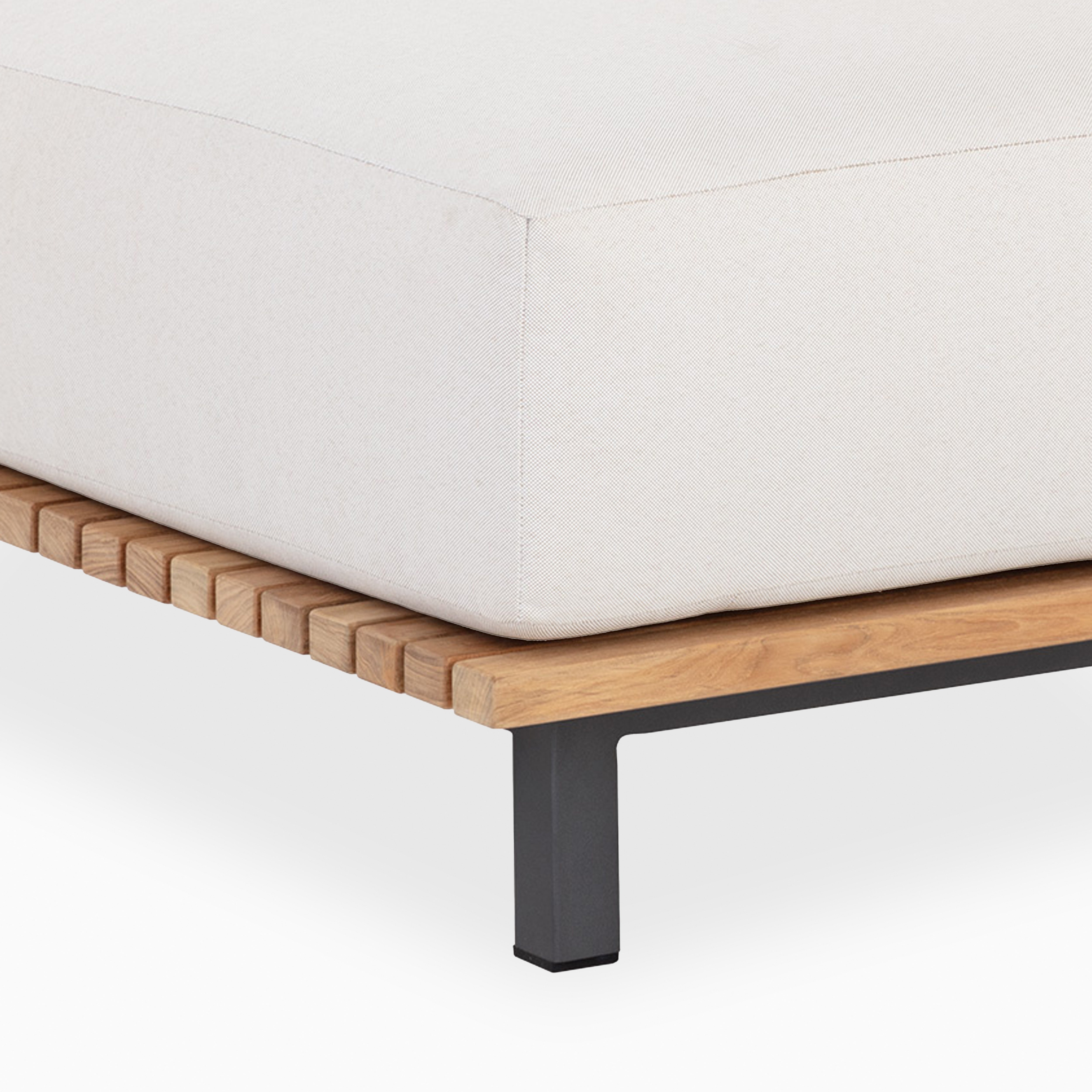 Miro Outdoor Ottoman in Cream