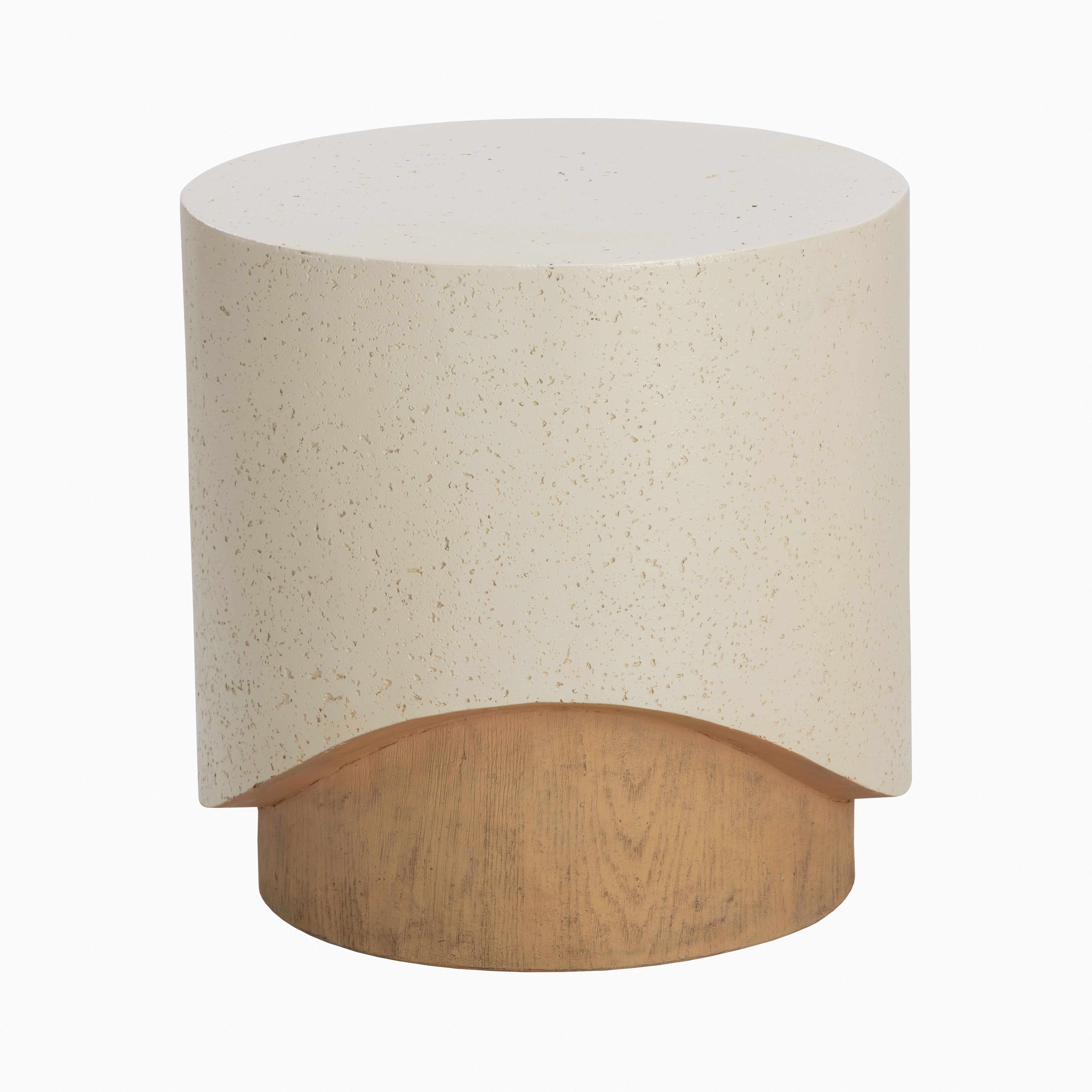Cassian Outdoor End Table in Cream