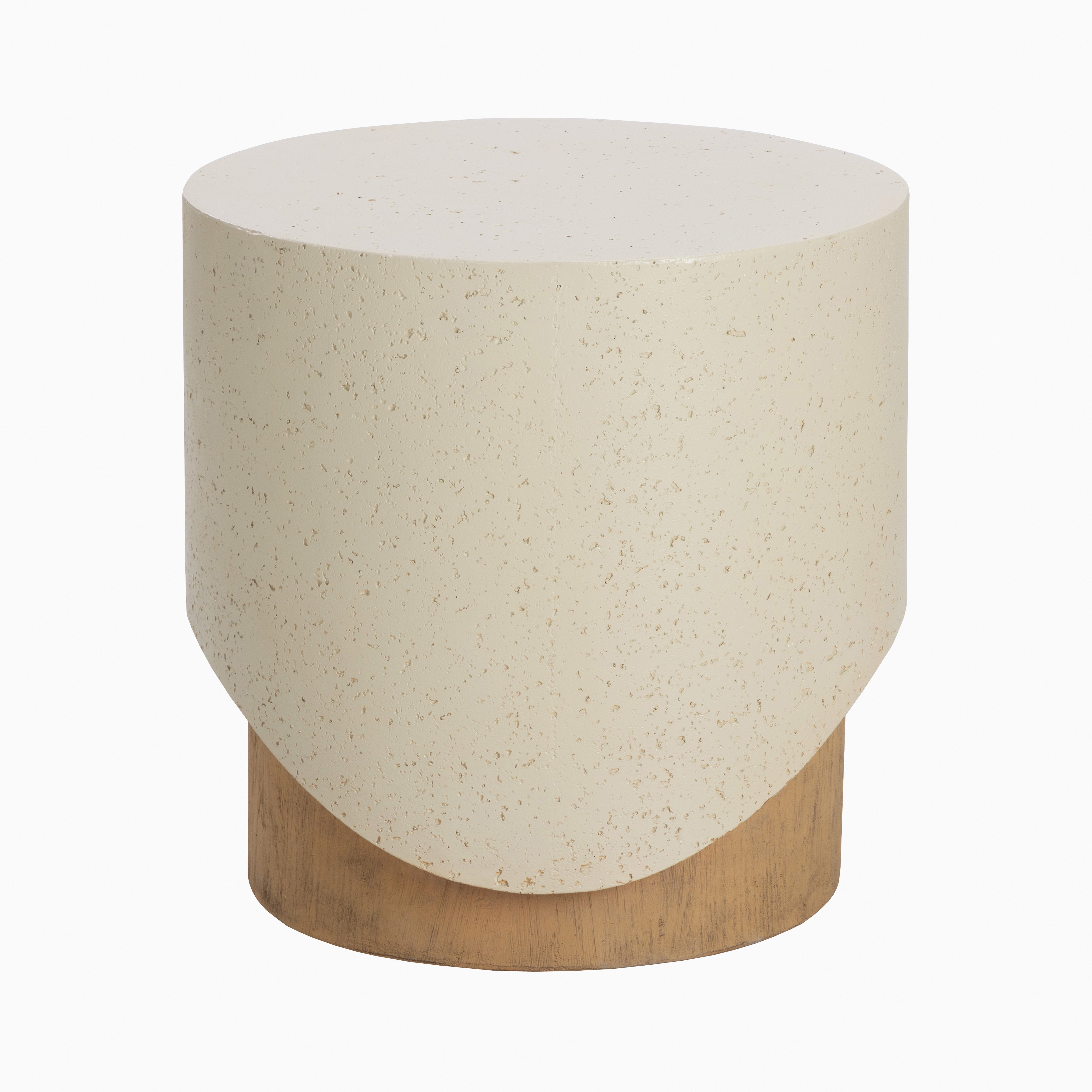 Cassian Outdoor End Table in Cream