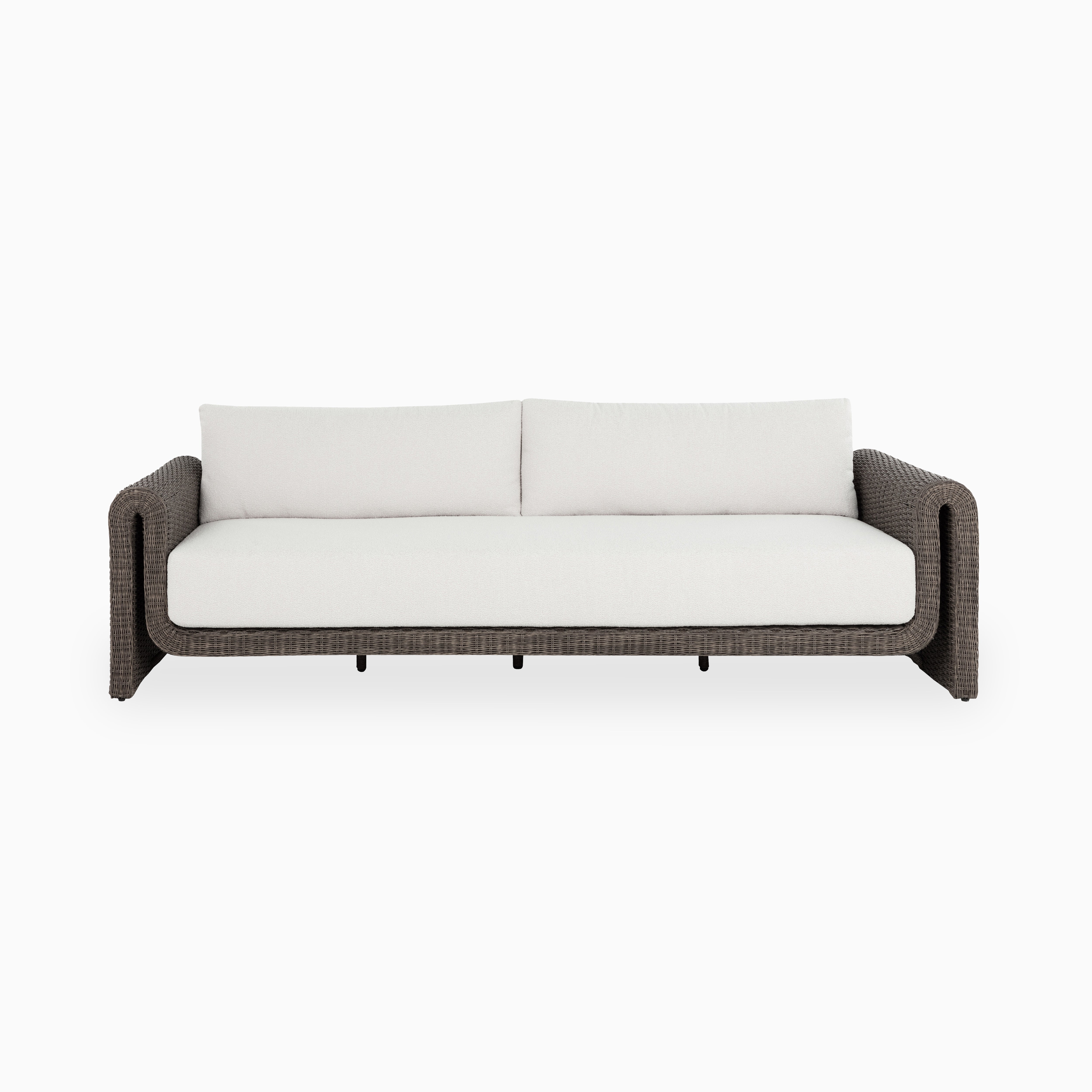 Maelle Outdoor Sofa in Grey/Cream