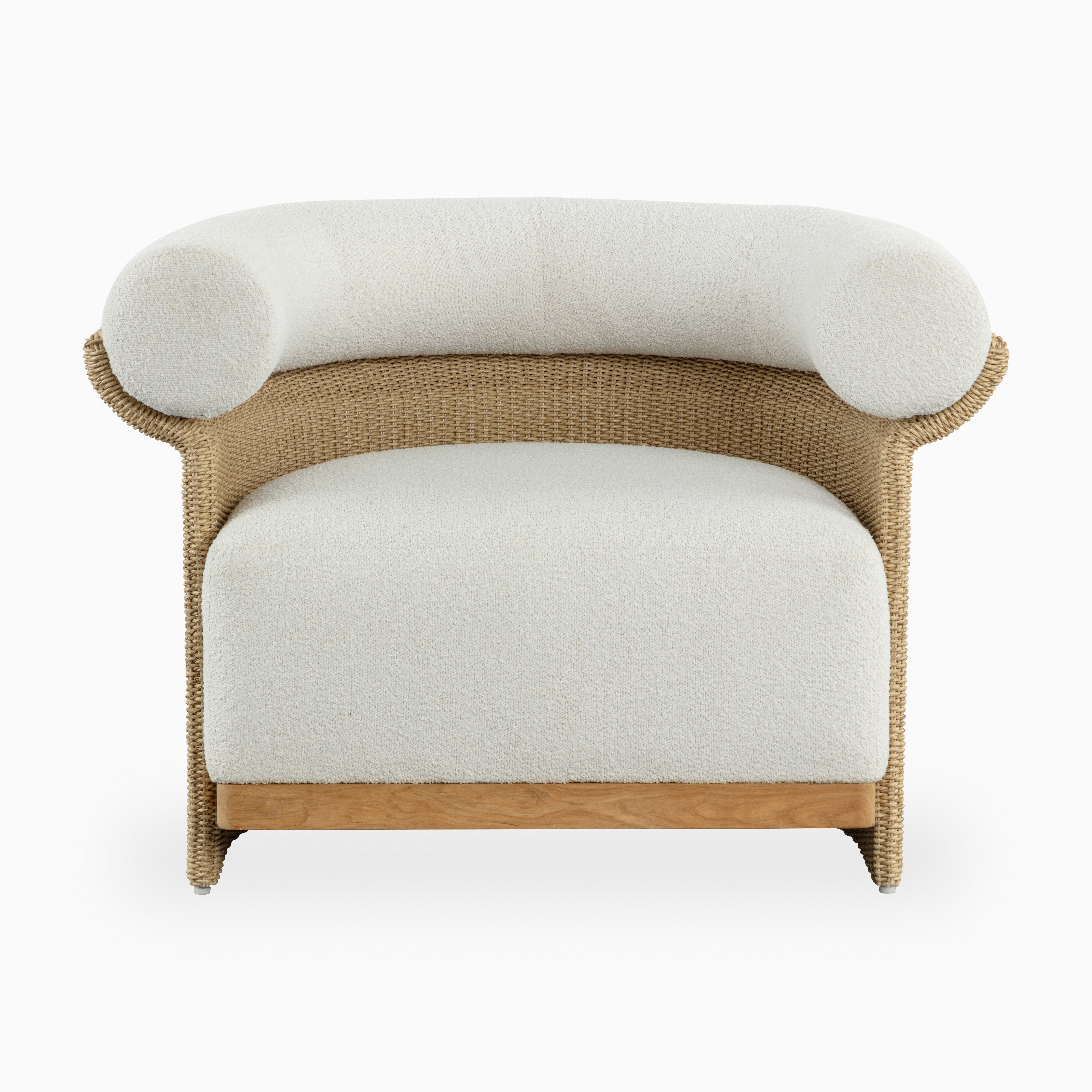 Serala Outdoor Lounge Chair in Cream