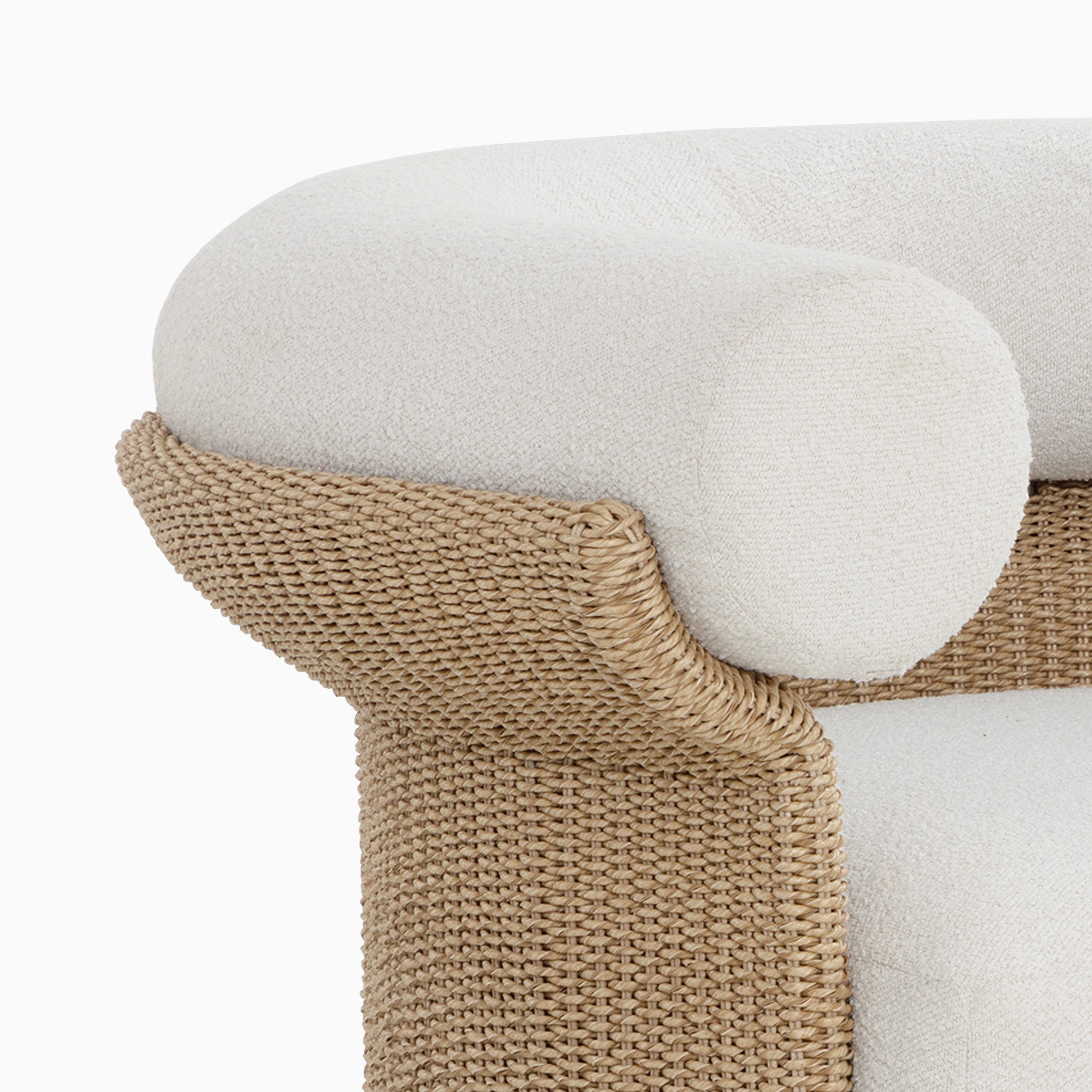 Serala Outdoor Lounge Chair in Cream