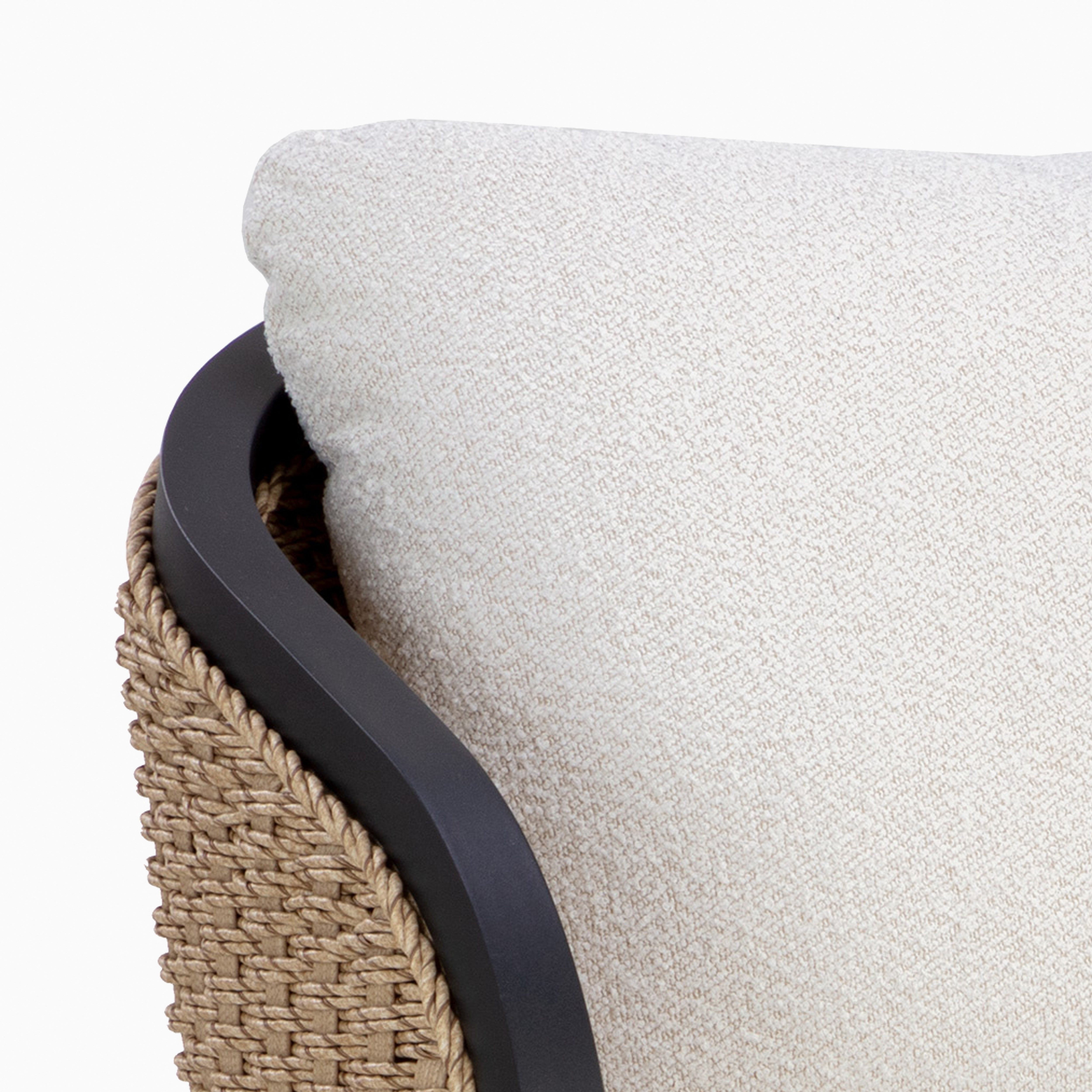 Sabine Outdoor Swivel Chair in Cream