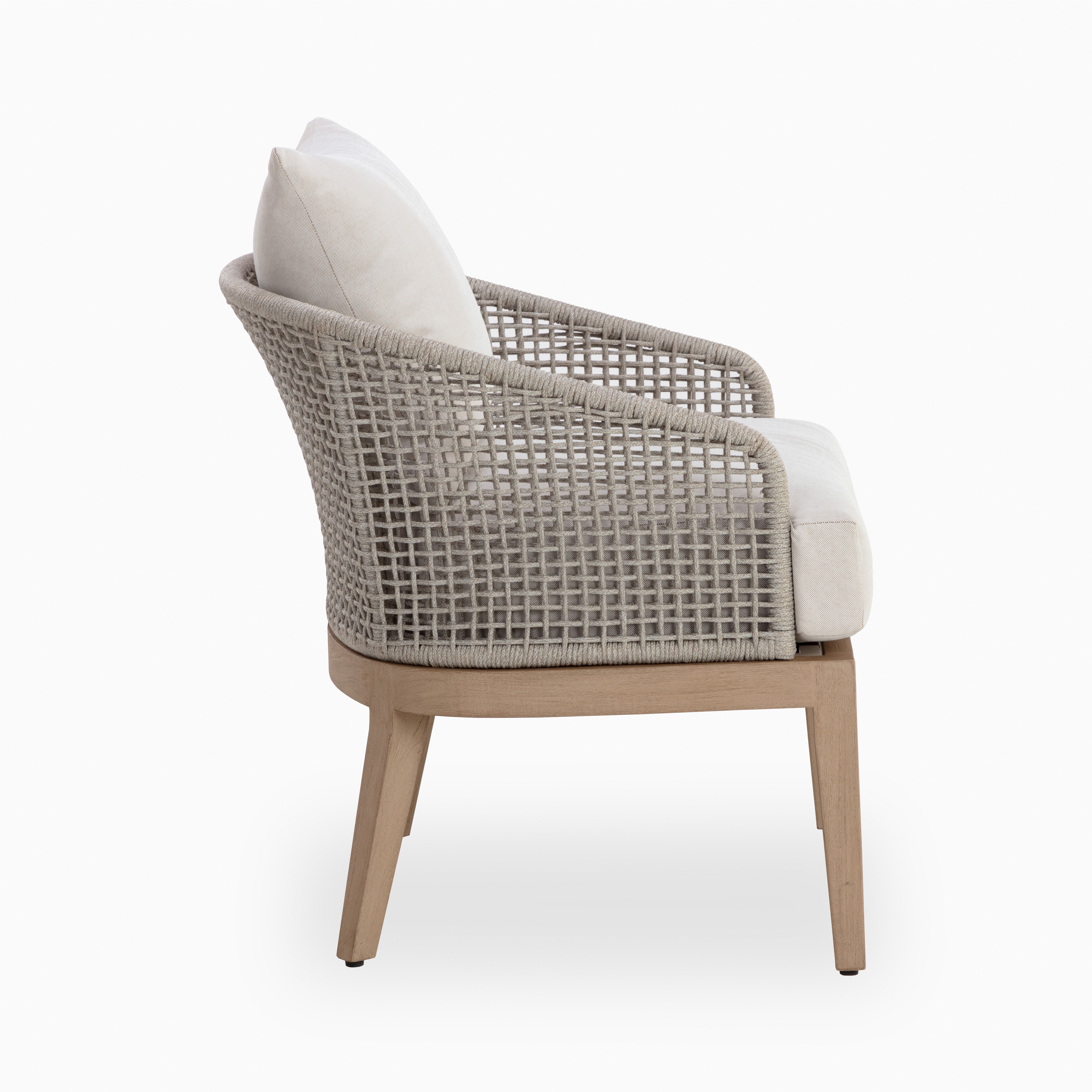 Mateo Outdoor Lounge Chair in Cream