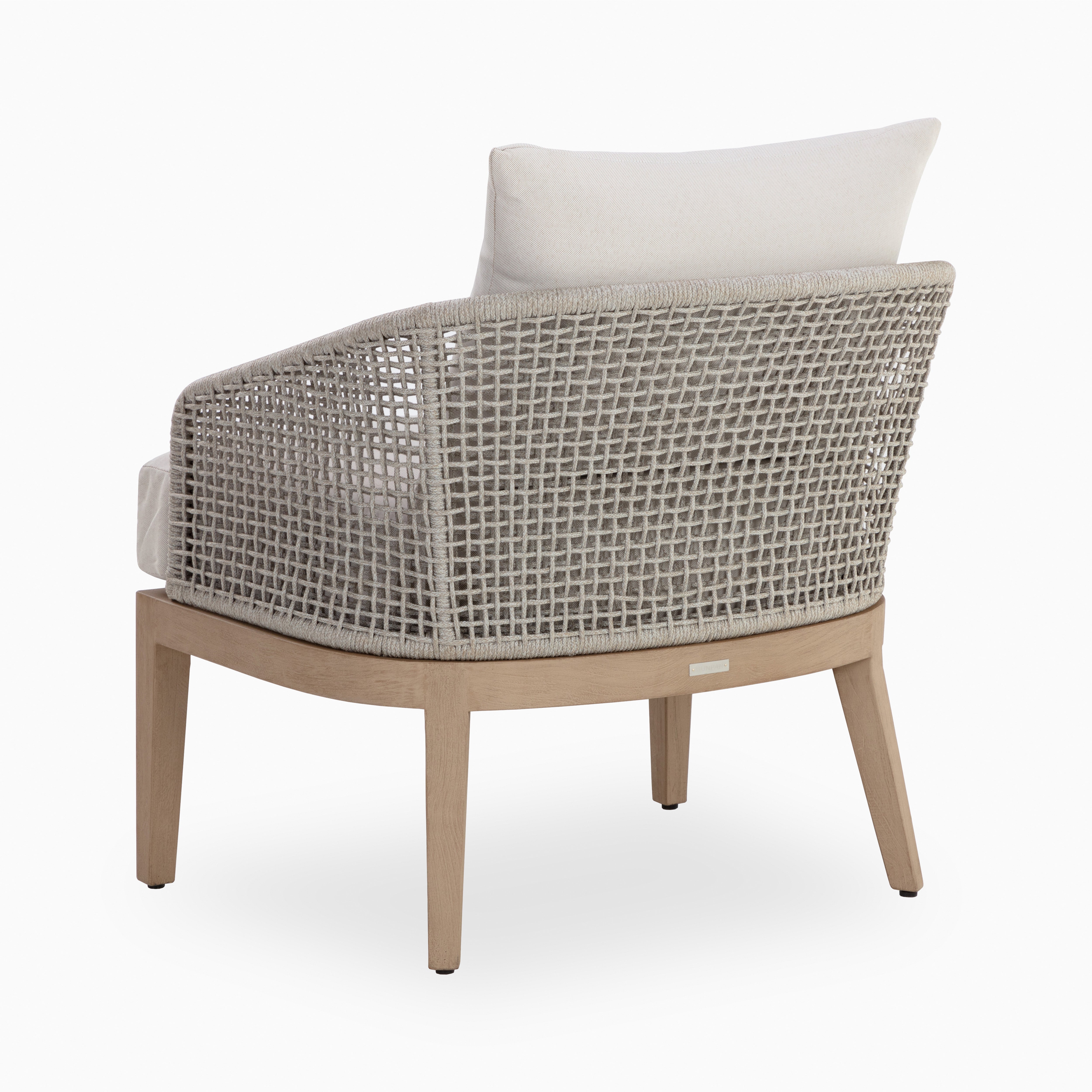 Mateo Outdoor Lounge Chair in Cream