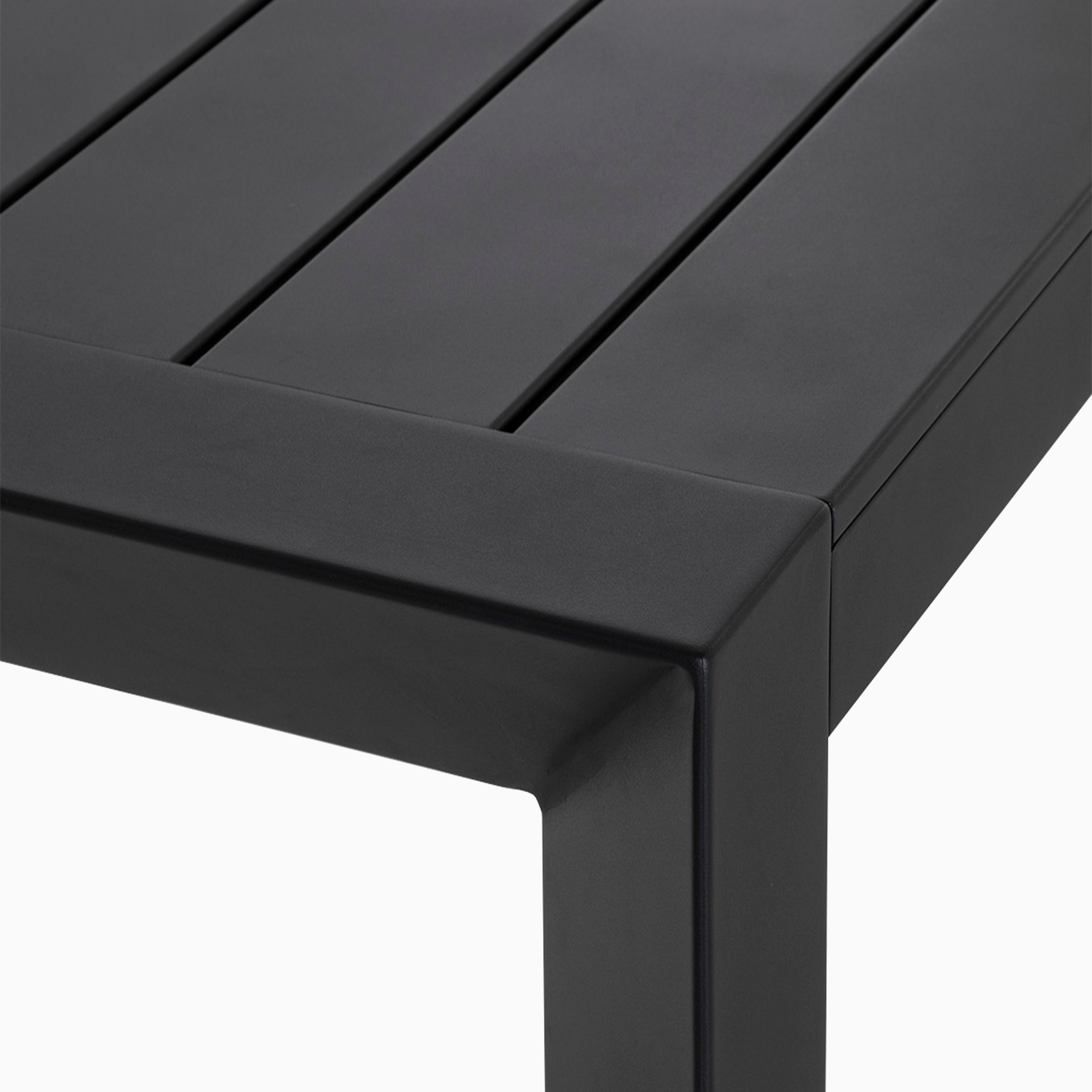 Stravian Outdoor Dining Table in Black, 70"