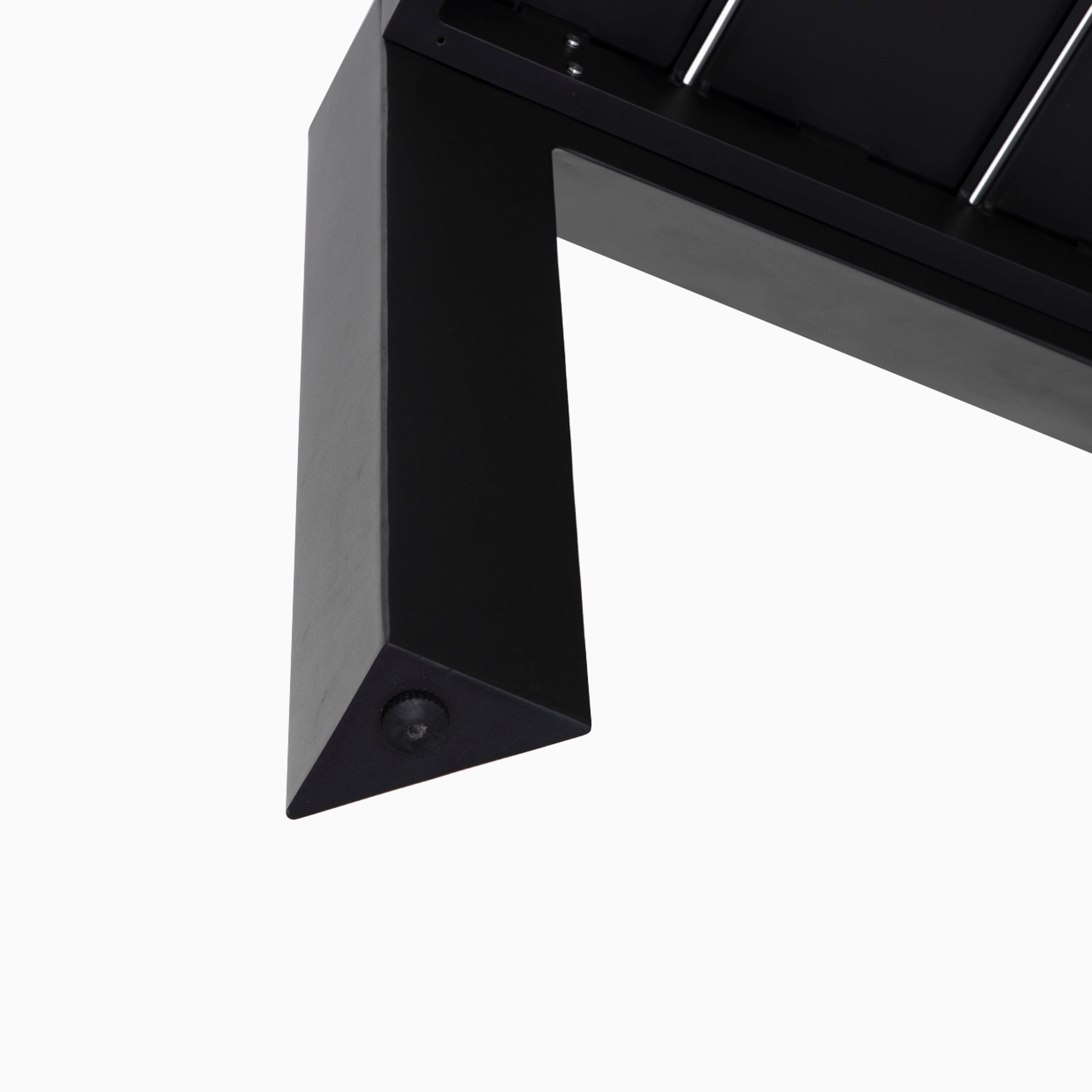 Stravian Outdoor Dining Table in Black, 70"